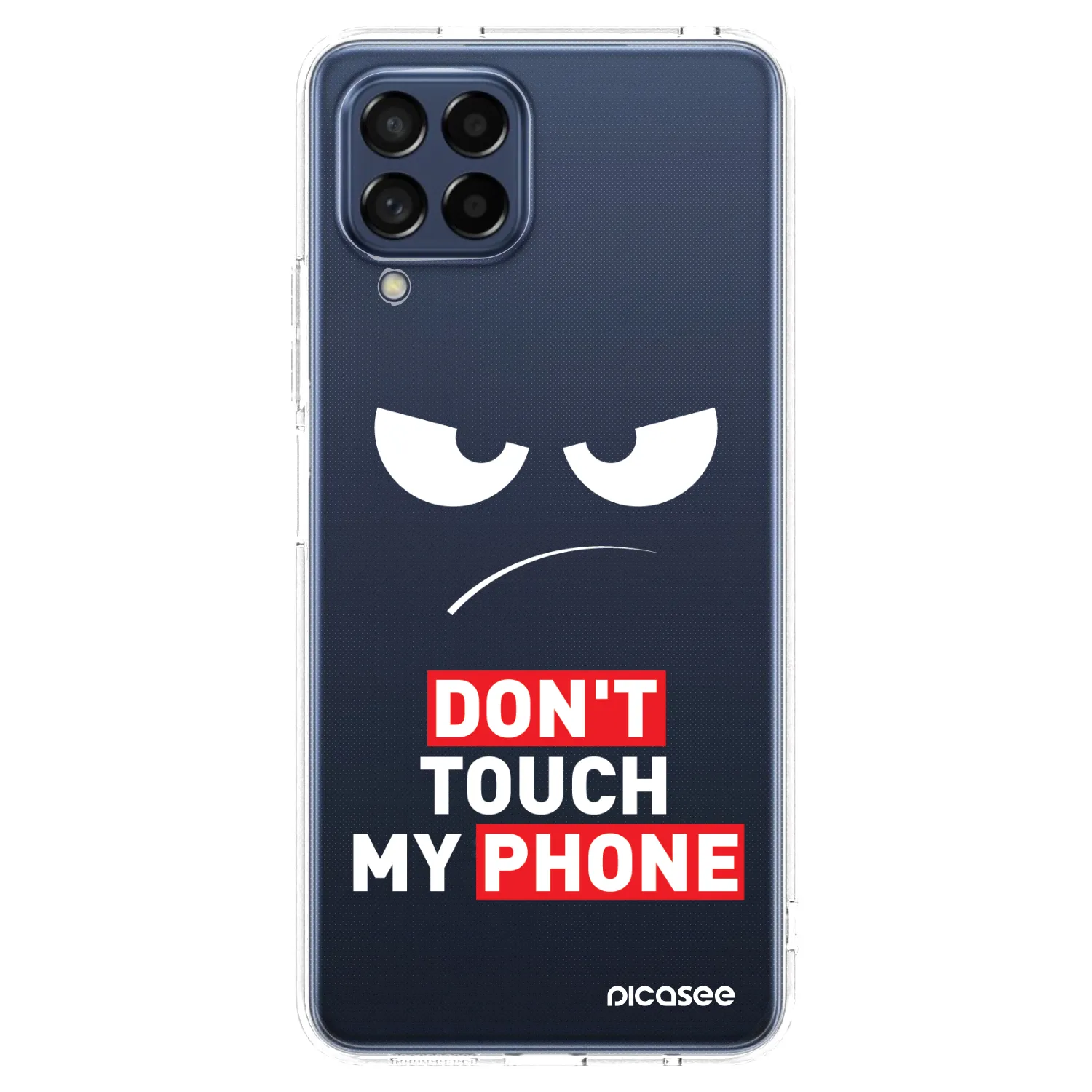 Picasee silikonový průhledný obal pro Samsung Galaxy M53 5G - Angry Eyes - Transparent