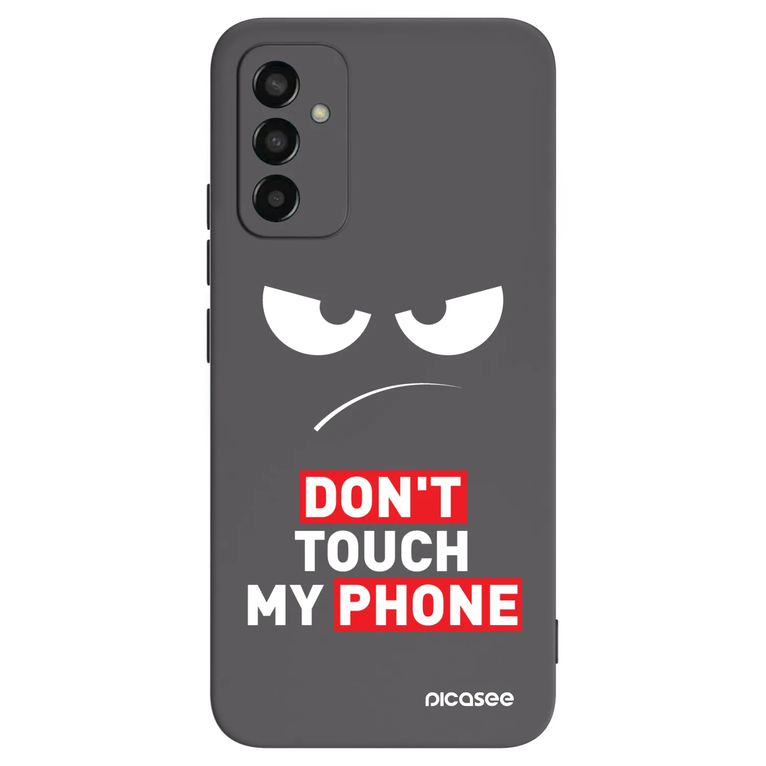 Picasee silikonový černý obal pro Samsung Galaxy M13 M135F - Angry Eyes - Transparent