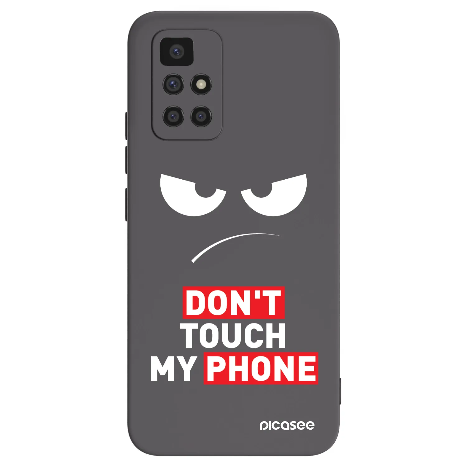 Picasee silikonový černý obal pro Xiaomi Redmi 10 (2022) - Angry Eyes - Transparent