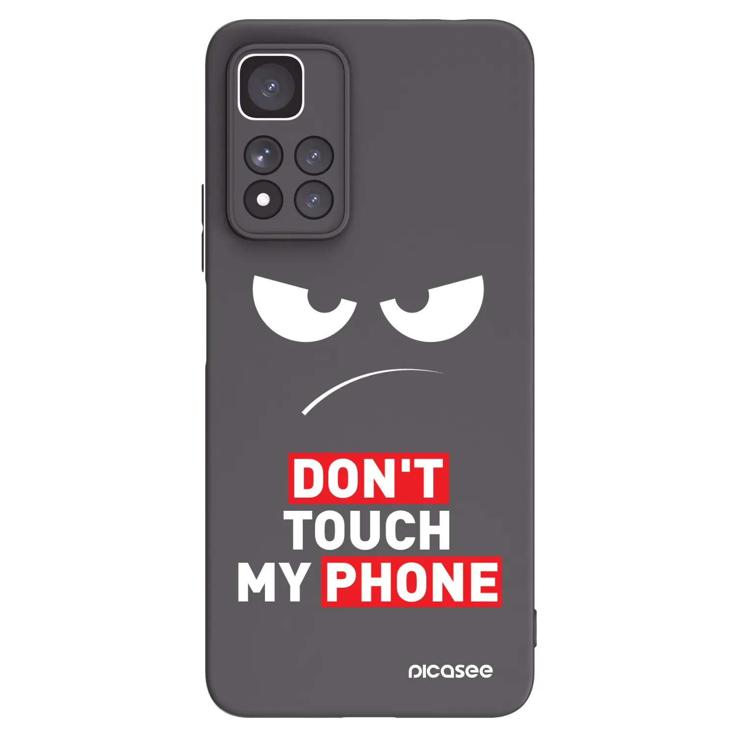 Picasee silikonový černý obal pro Xiaomi Redmi Note 11 Pro+ 5G - Angry Eyes - Transparent