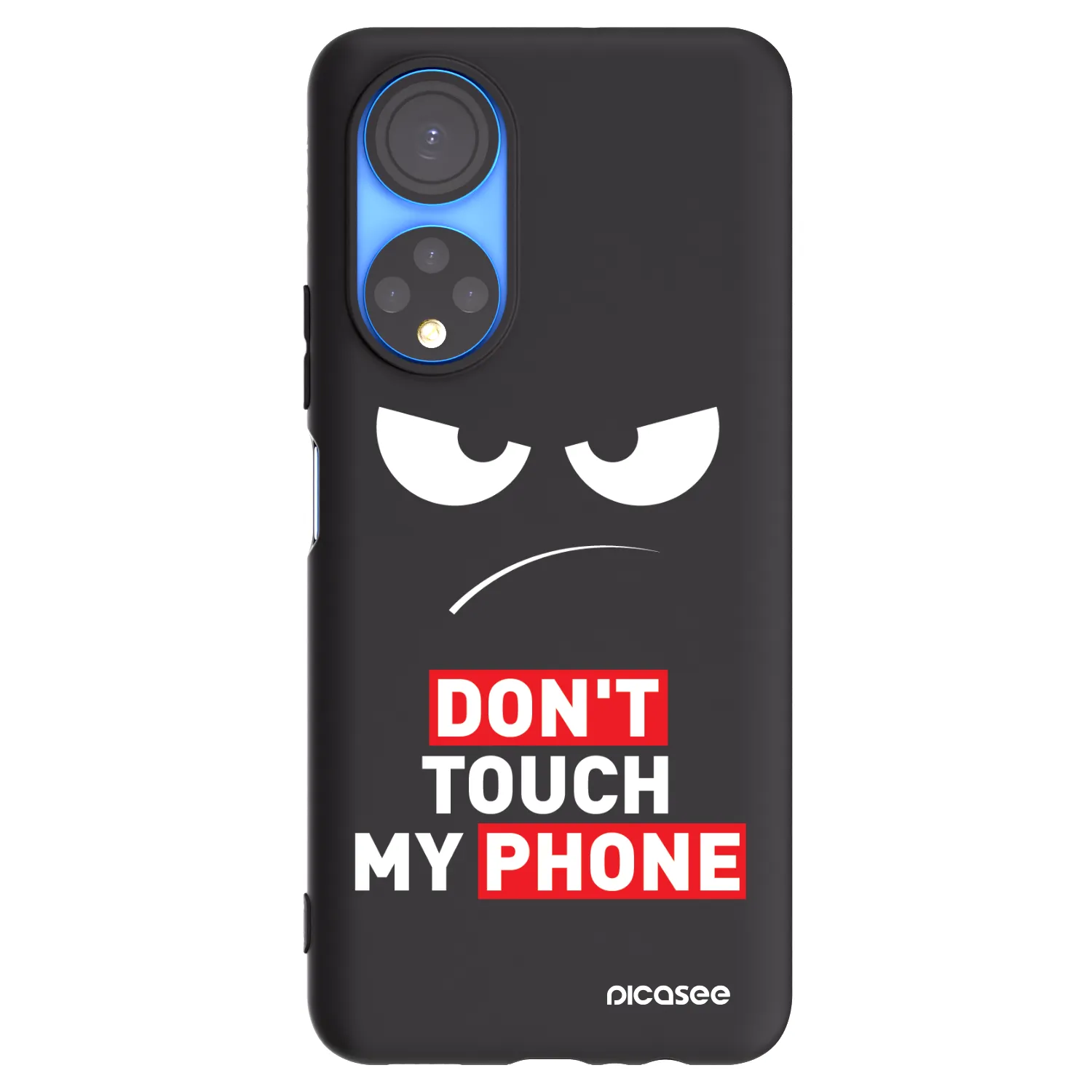 Picasee silikonový černý obal pro Honor X7 - Angry Eyes - Transparent