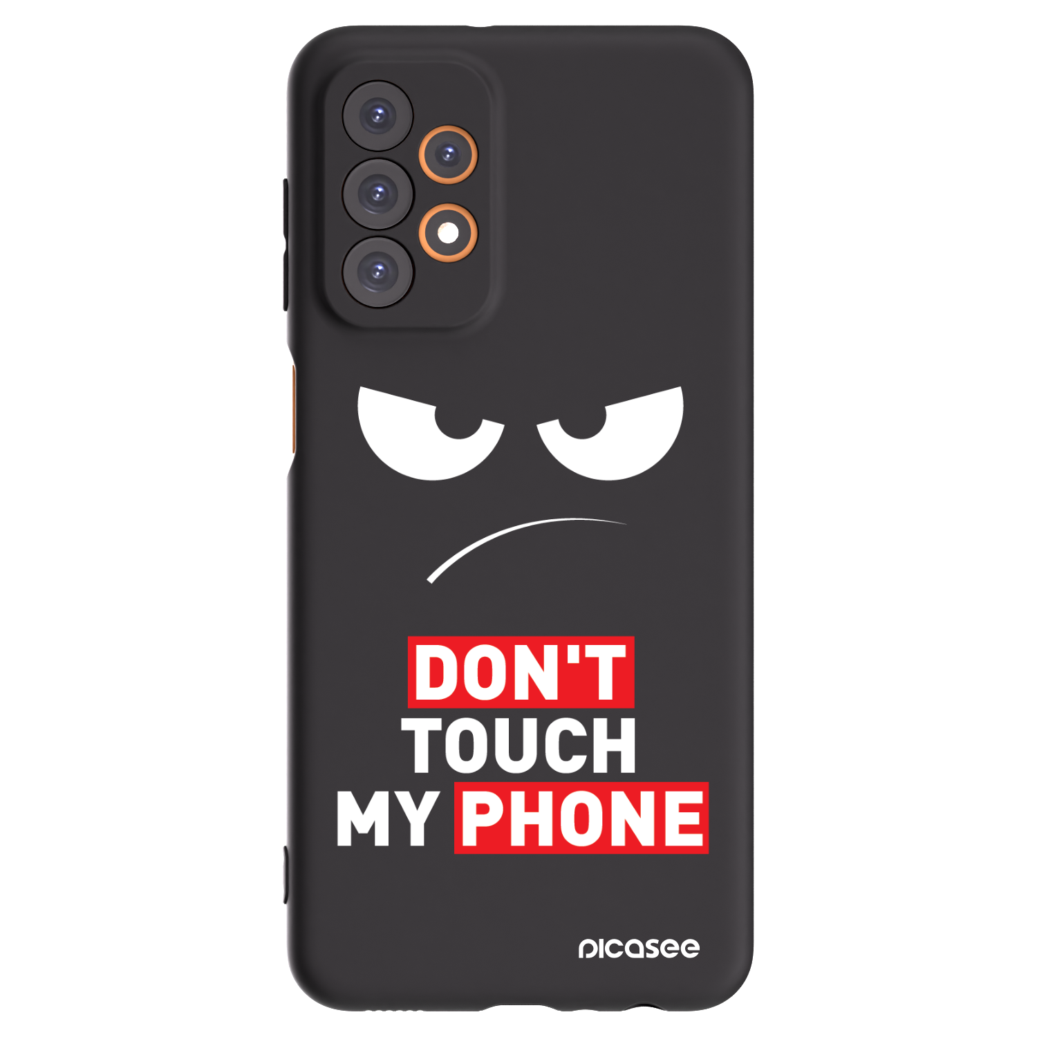 Picasee silikonový černý obal pro Samsung Galaxy A23 A236B 5G - Angry Eyes - Transparent