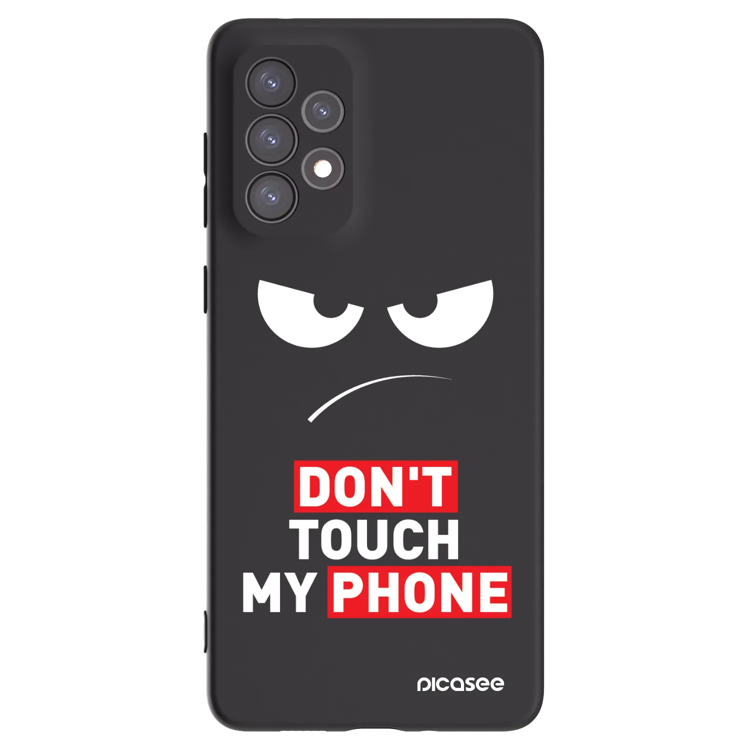 Picasee silikonový černý obal pro Samsung Galaxy A73 5G - Angry Eyes - Transparent