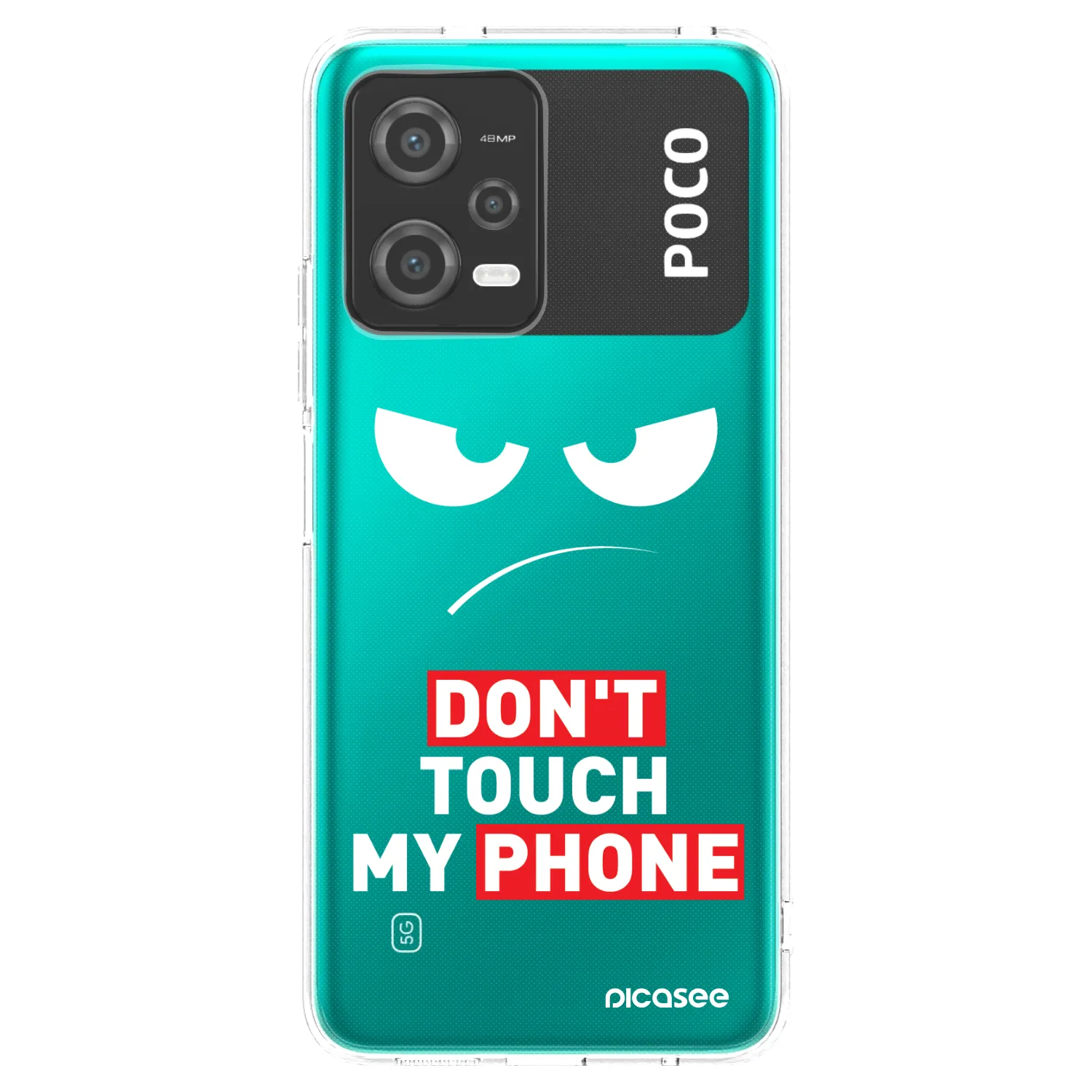 Picasee silikonový průhledný obal pro Xiaomi Poco X5 - Angry Eyes - Transparent