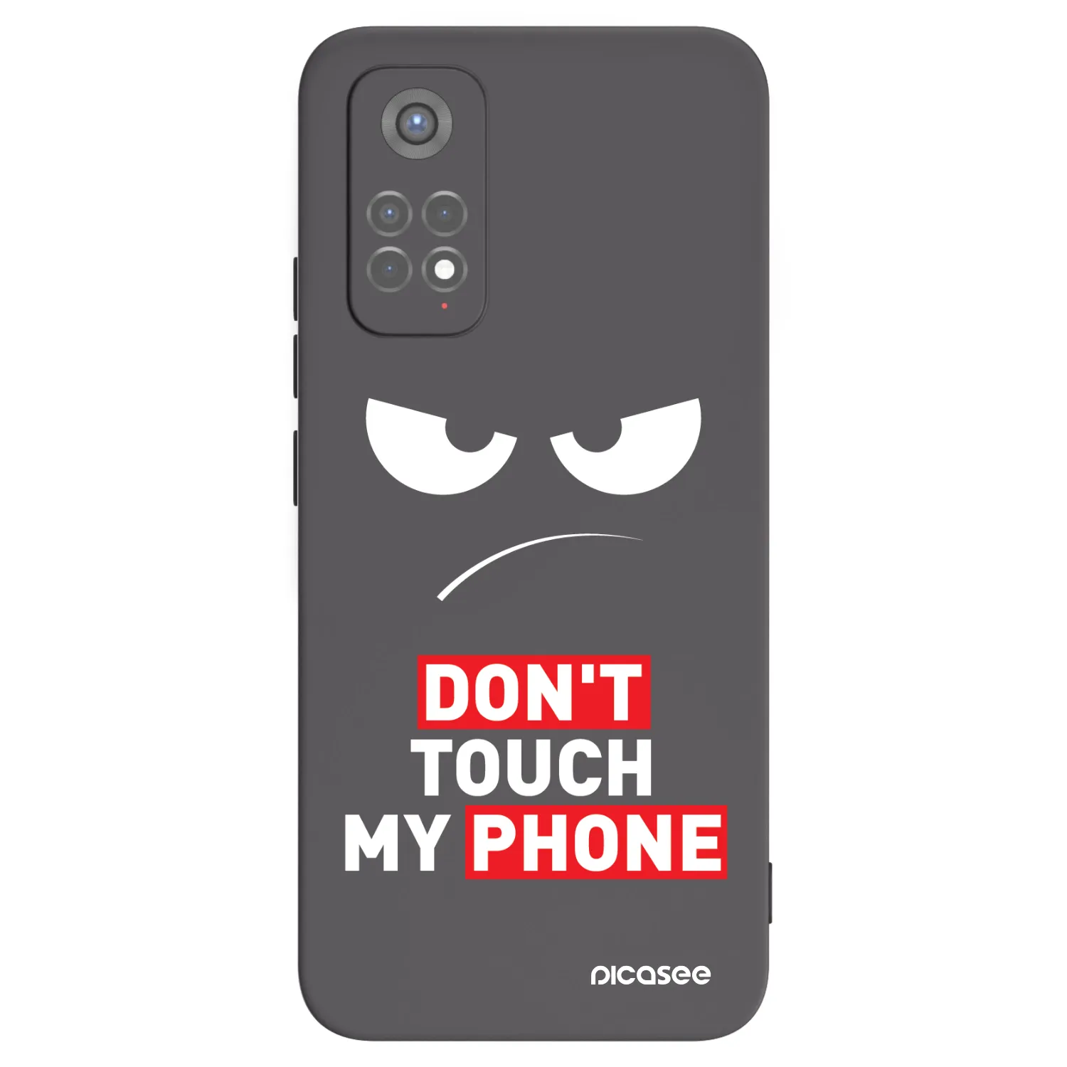 Picasee silikonový černý obal pro Xiaomi Redmi Note 11S 5G - Angry Eyes - Transparent