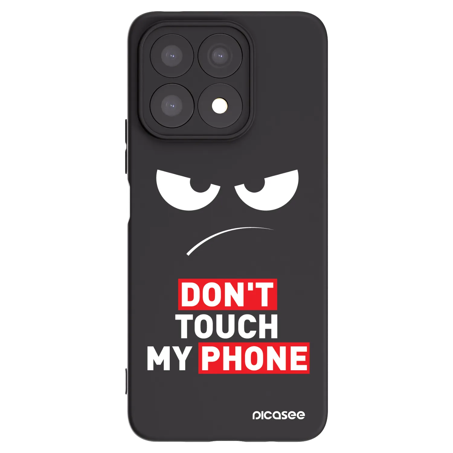 Picasee silikonový černý obal pro Honor X8a - Angry Eyes - Transparent