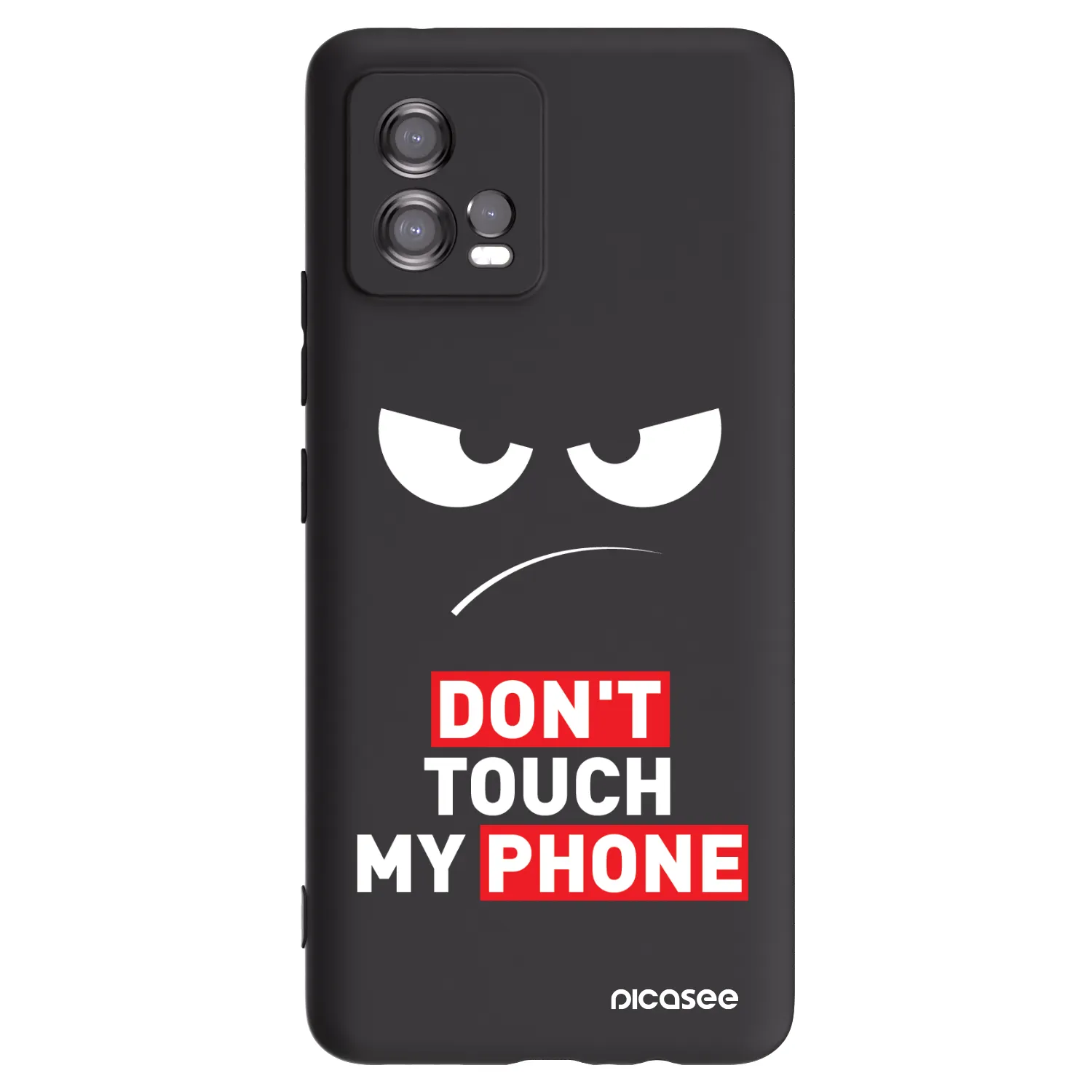 Picasee silikonový černý obal pro Motorola Moto G72 - Angry Eyes - Transparent