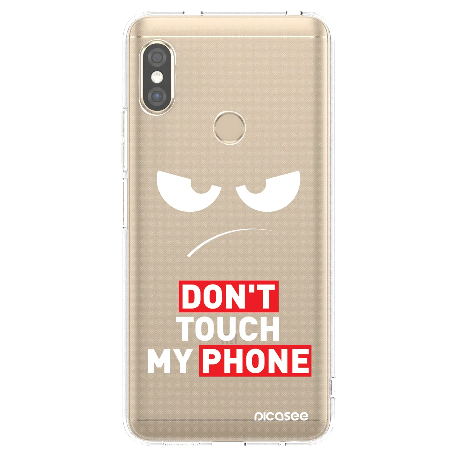 Picasee silikonový průhledný obal pro Xiaomi Redmi Note 5 Global - Angry Eyes - Transparent