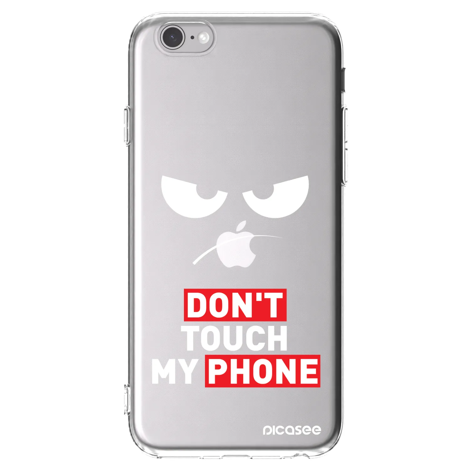 Picasee silikonový průhledný obal pro Apple iPhone 6/6S - Angry Eyes - Transparent