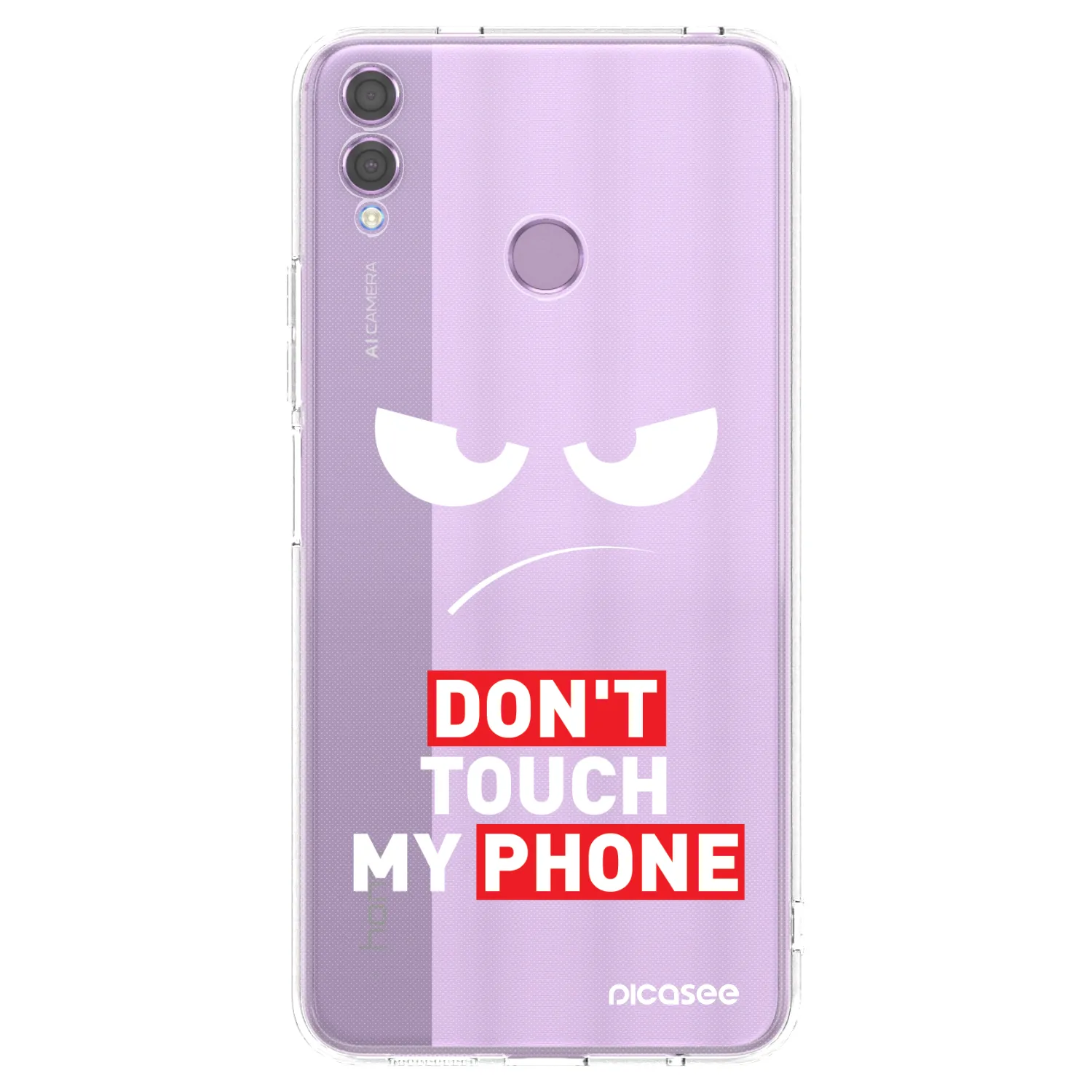 Picasee silikonový průhledný obal pro Honor 8X - Angry Eyes - Transparent