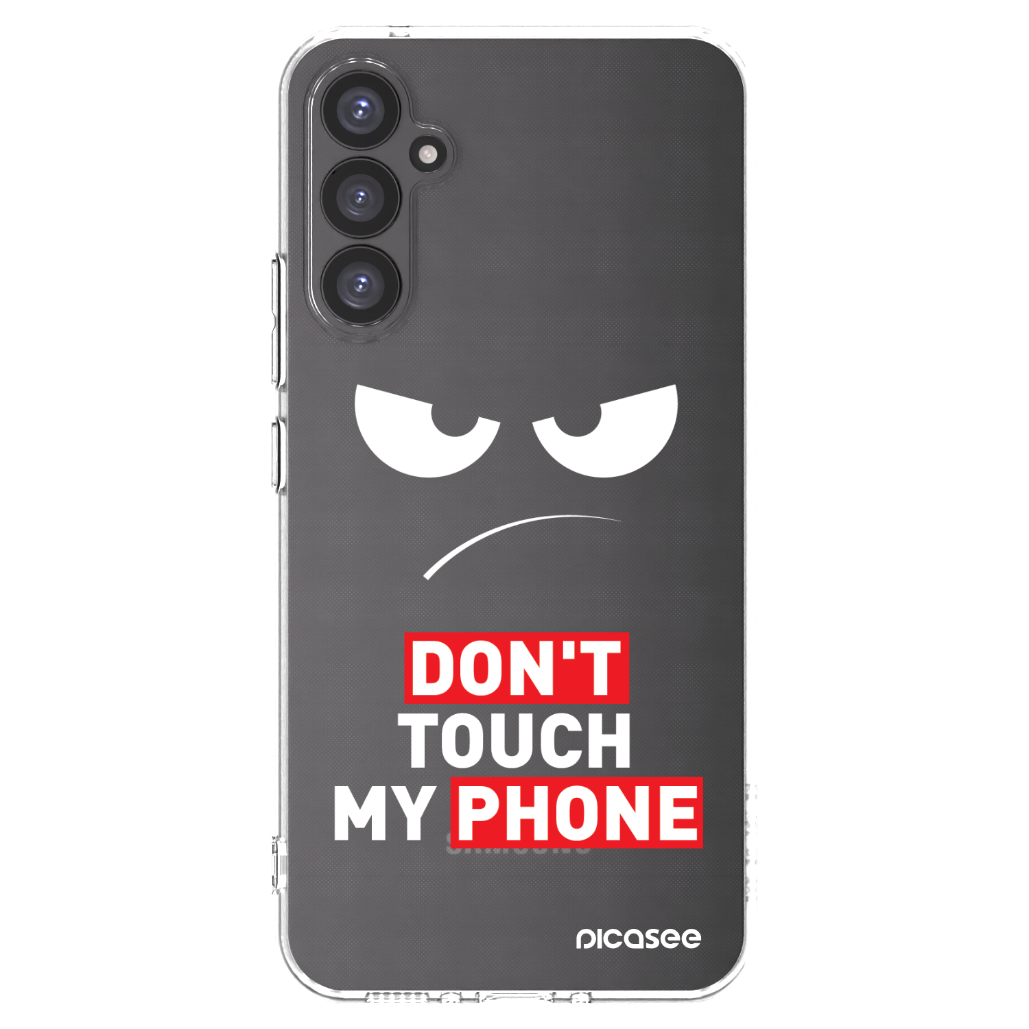 Picasee silikonový průhledný obal pro Samsung Galaxy A34 5G A346B - Angry Eyes - Transparent