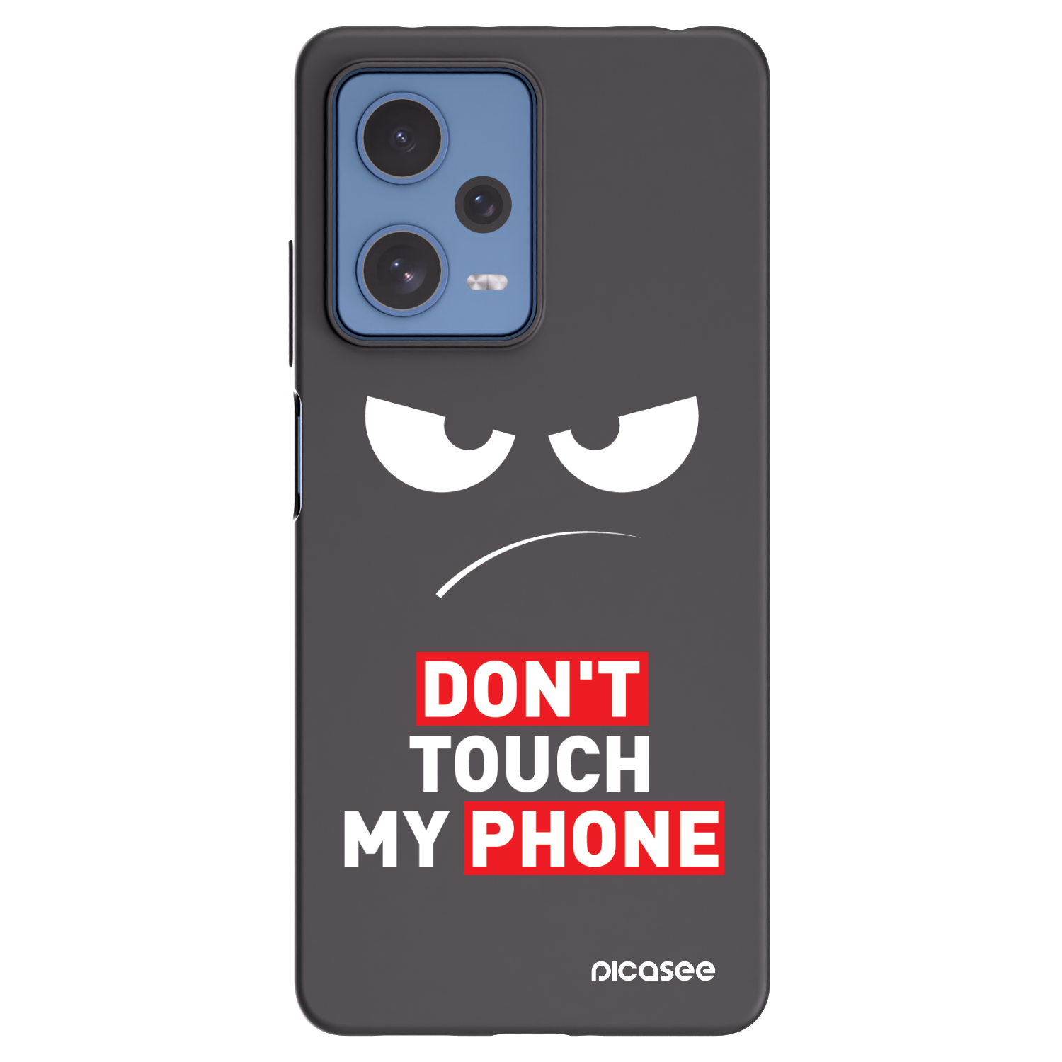 Picasee silikonový černý obal pro Xiaomi Redmi Note 12 Pro 5G - Angry Eyes - Transparent