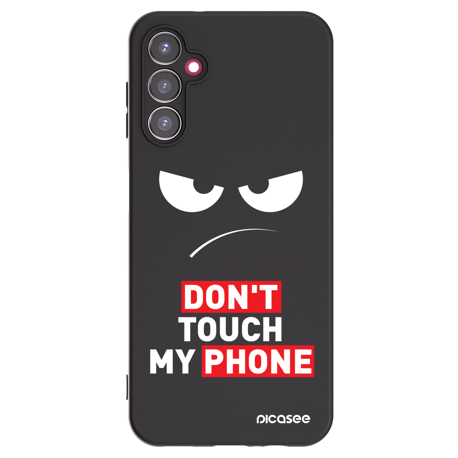 Picasee silikonový černý obal pro Samsung Galaxy A14 4G A145R - Angry Eyes - Transparent