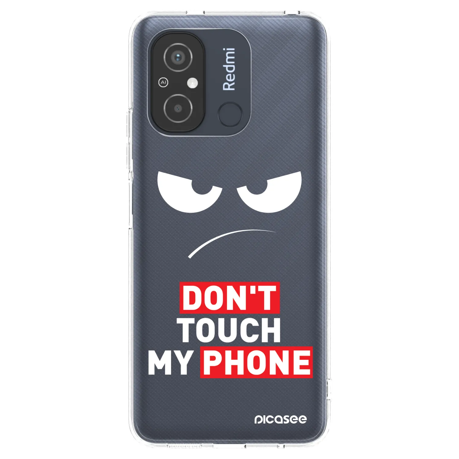 Picasee silikonový průhledný obal pro Xiaomi Redmi 12C - Angry Eyes - Transparent