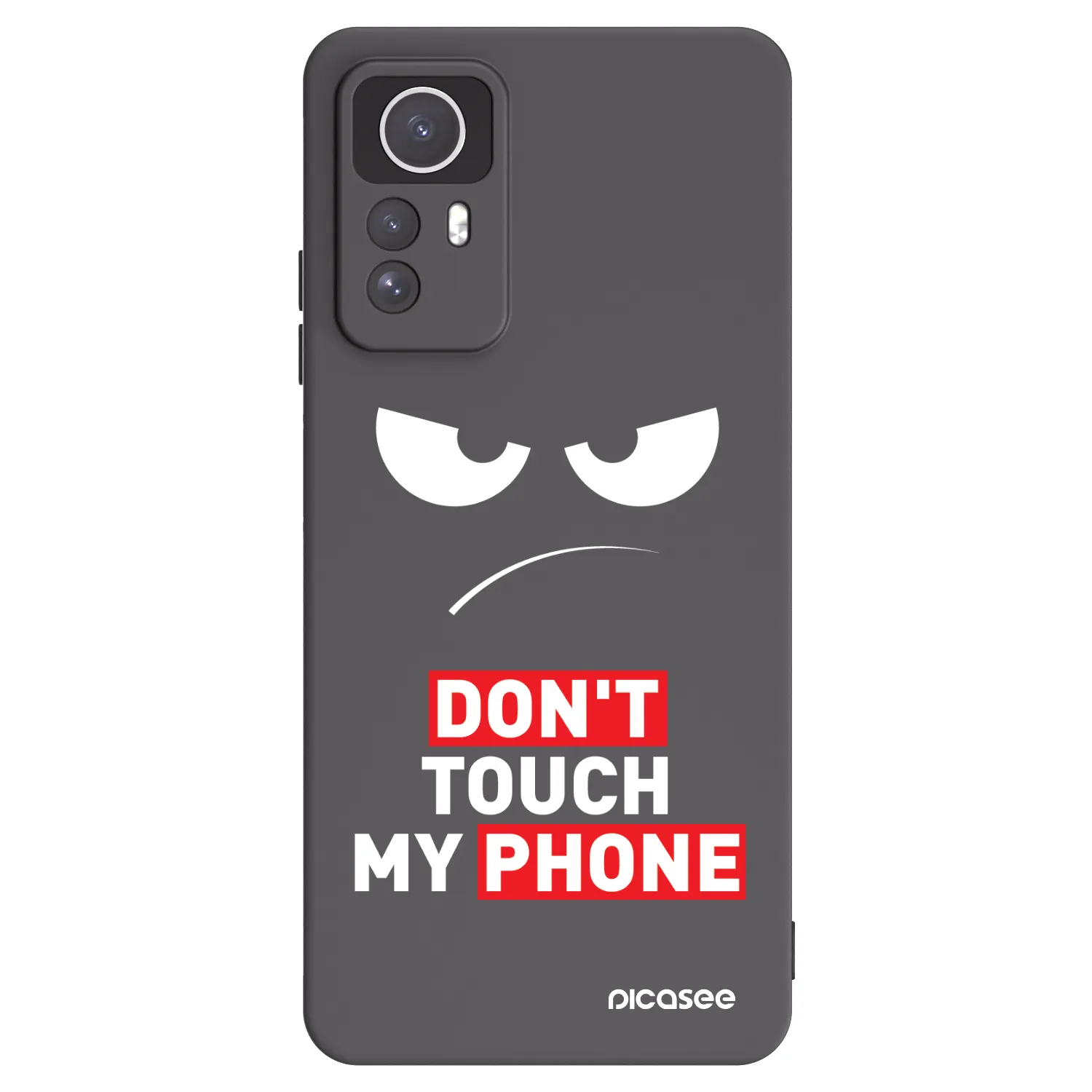 Picasee silikonový černý obal pro Xiaomi Redmi Note 12S - Angry Eyes - Transparent