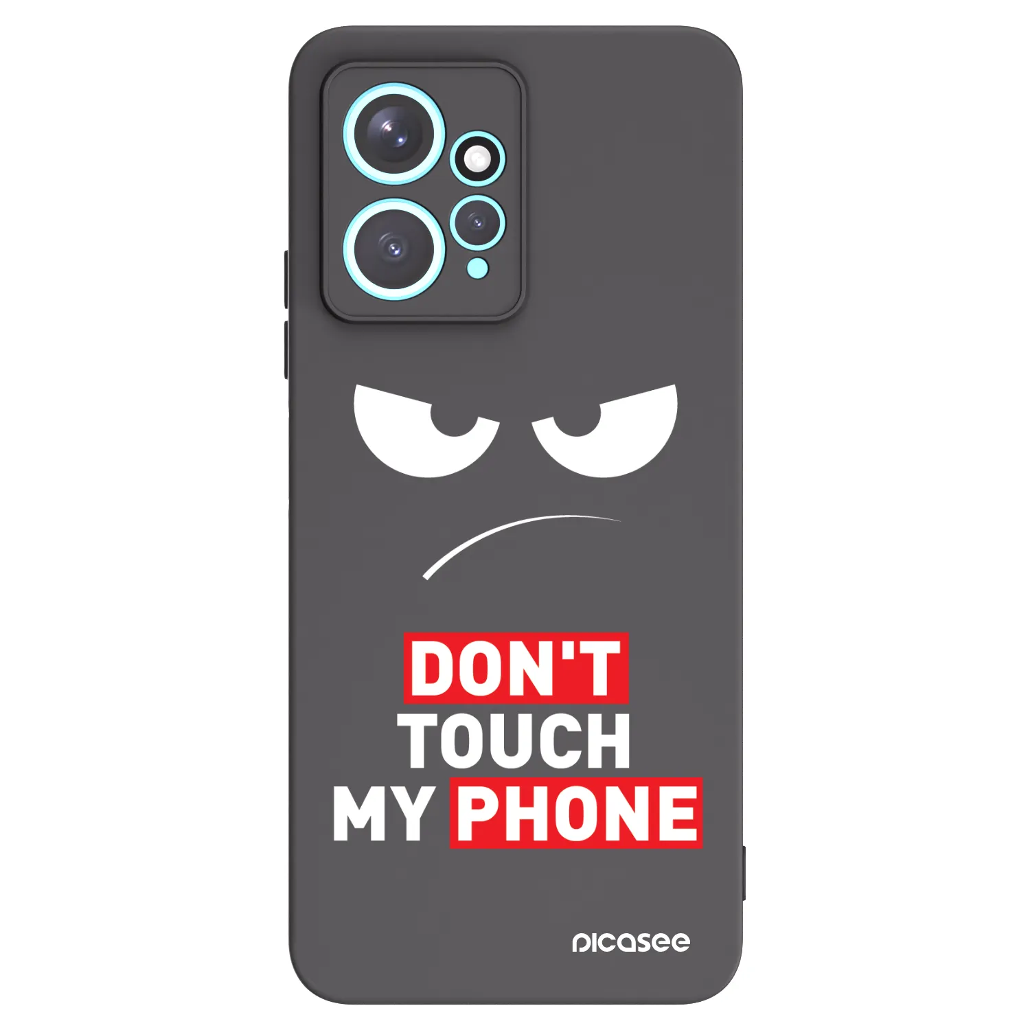 Picasee silikonový černý obal pro Xiaomi Redmi Note 12 4G - Angry Eyes - Transparent