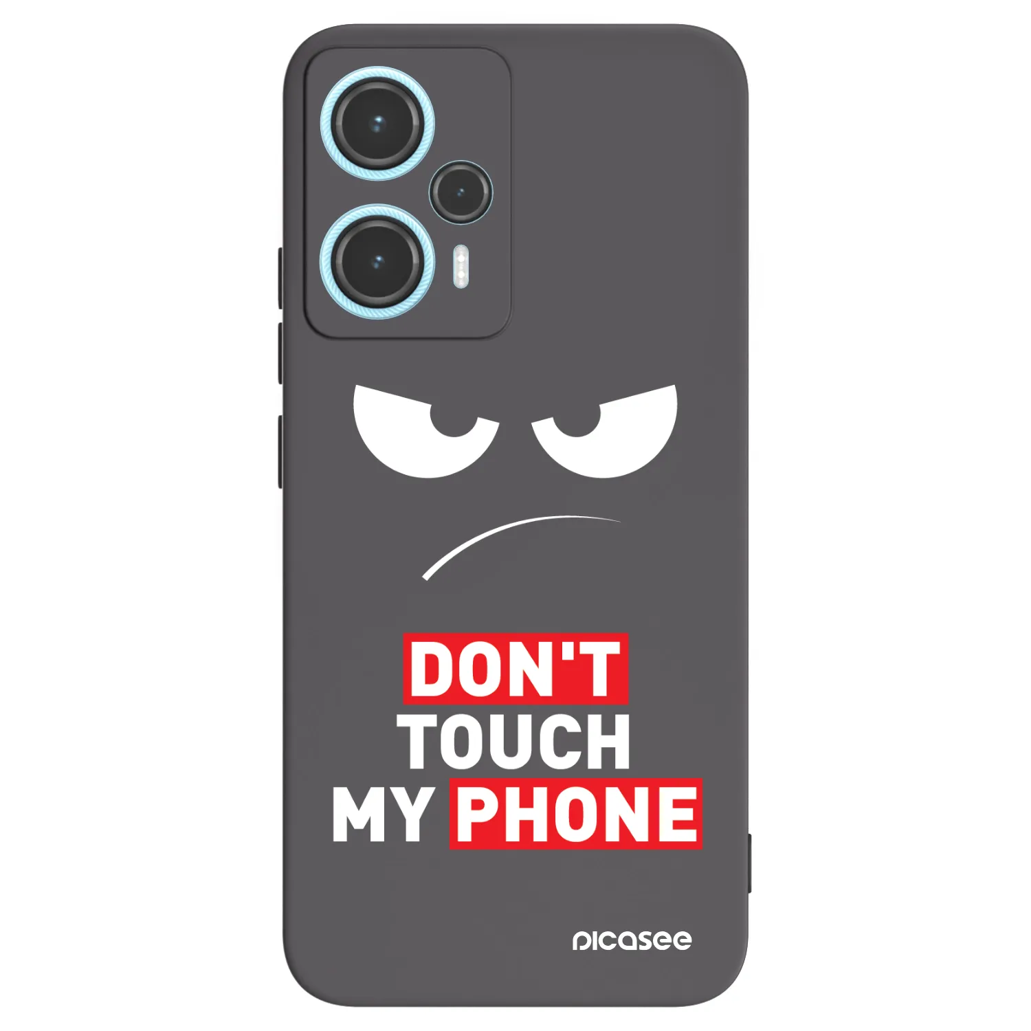 Picasee silikonový černý obal pro Xiaomi Poco F5 - Angry Eyes - Transparent