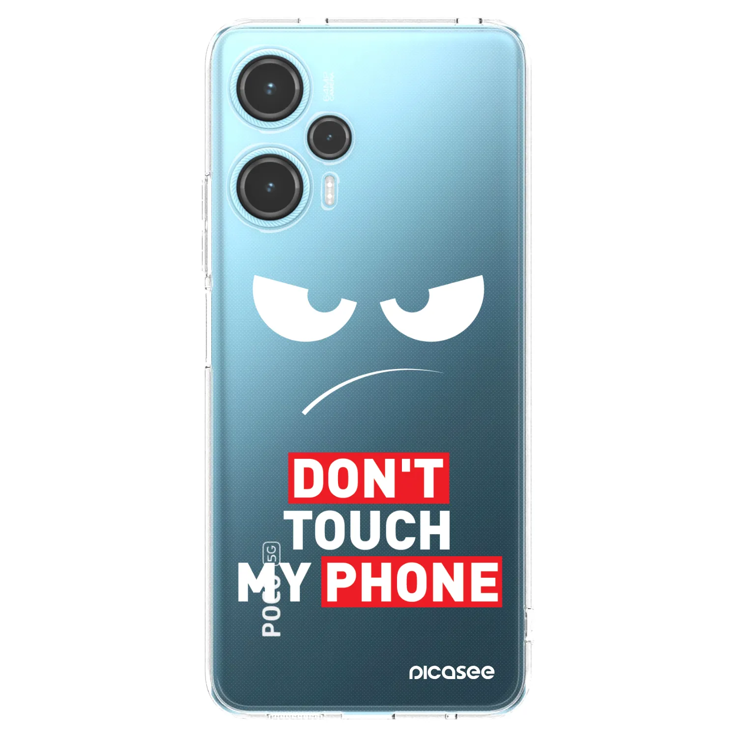 Picasee silikonový průhledný obal pro Xiaomi Poco F5 - Angry Eyes - Transparent