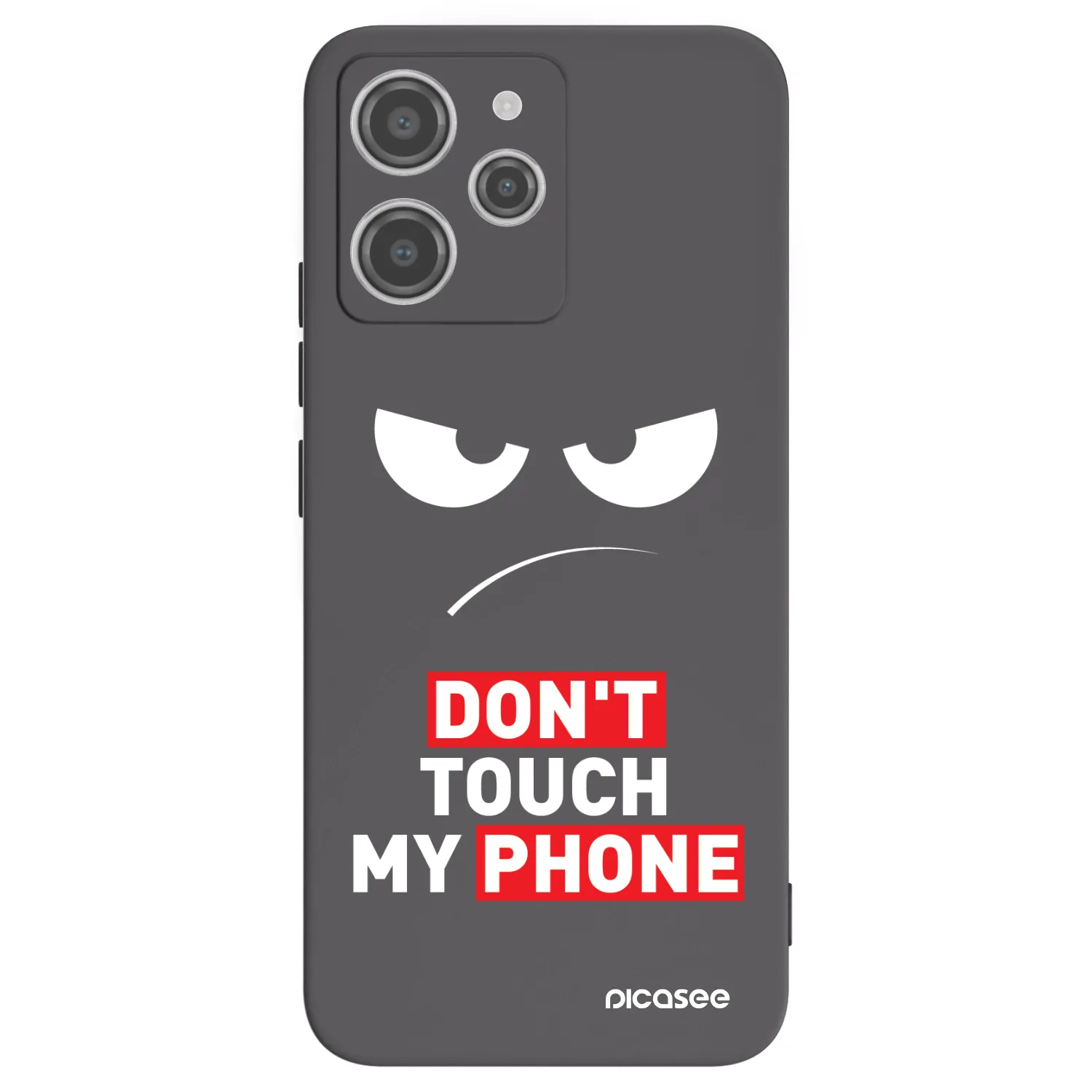 Picasee silikonový černý obal pro Xiaomi Redmi 12 4G - Angry Eyes - Transparent