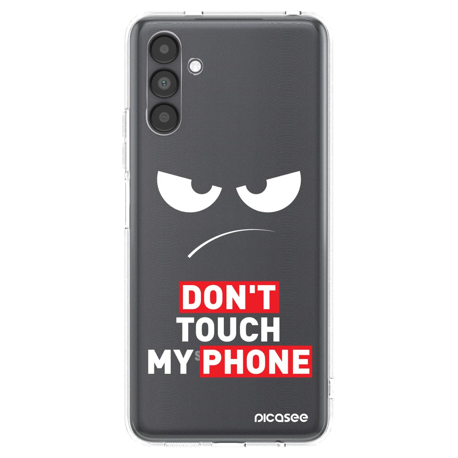 Picasee silikonový průhledný obal pro Samsung Galaxy A04s A047F - Angry Eyes - Transparent