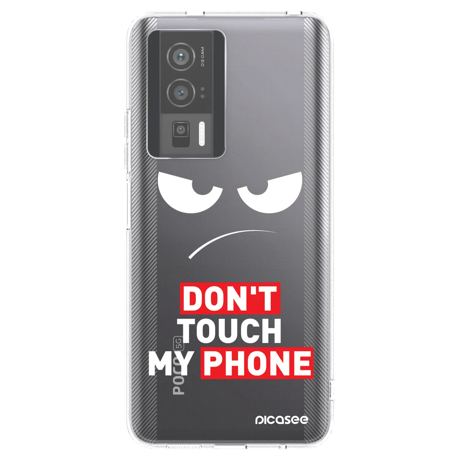 Picasee silikonový průhledný obal pro Xiaomi Poco F5 Pro 5G - Angry Eyes - Transparent