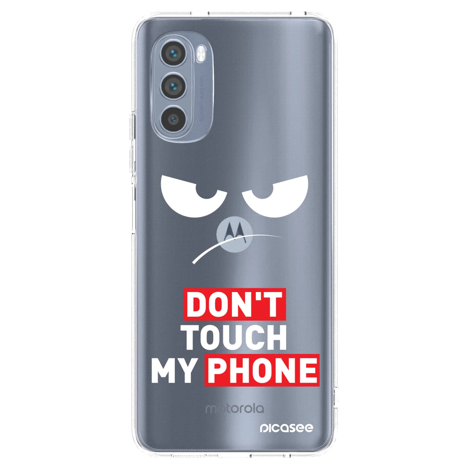 Picasee silikonový průhledný obal pro Motorola Moto G62 - Angry Eyes - Transparent