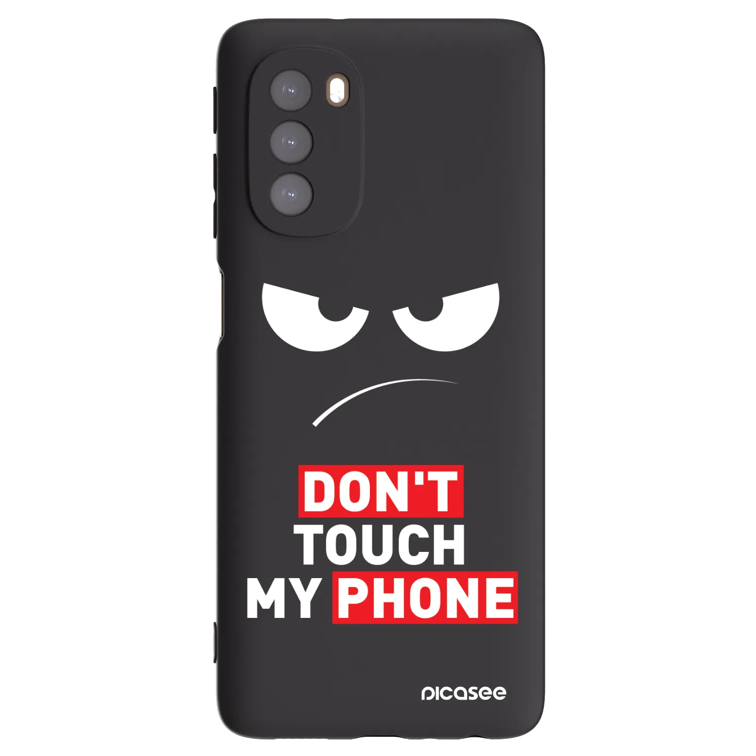 Picasee silikonový černý obal pro Motorola Moto G51 - Angry Eyes - Transparent