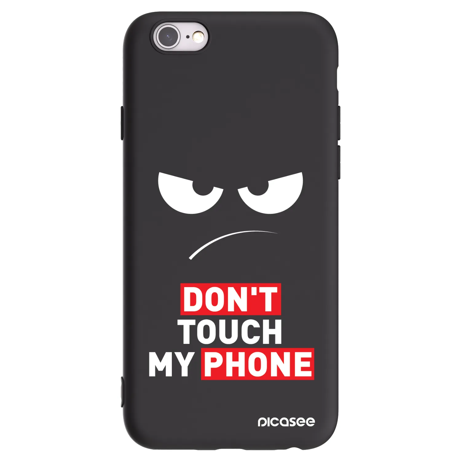Picasee silikonový černý obal pro Apple iPhone 6/6S - Angry Eyes - Transparent
