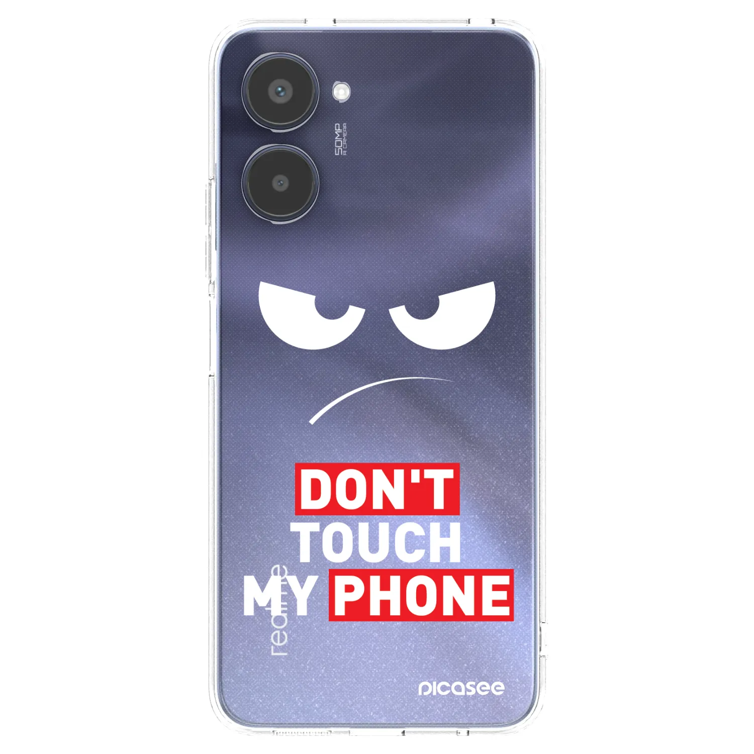 Picasee silikonový průhledný obal pro Realme 10 4G - Angry Eyes - Transparent