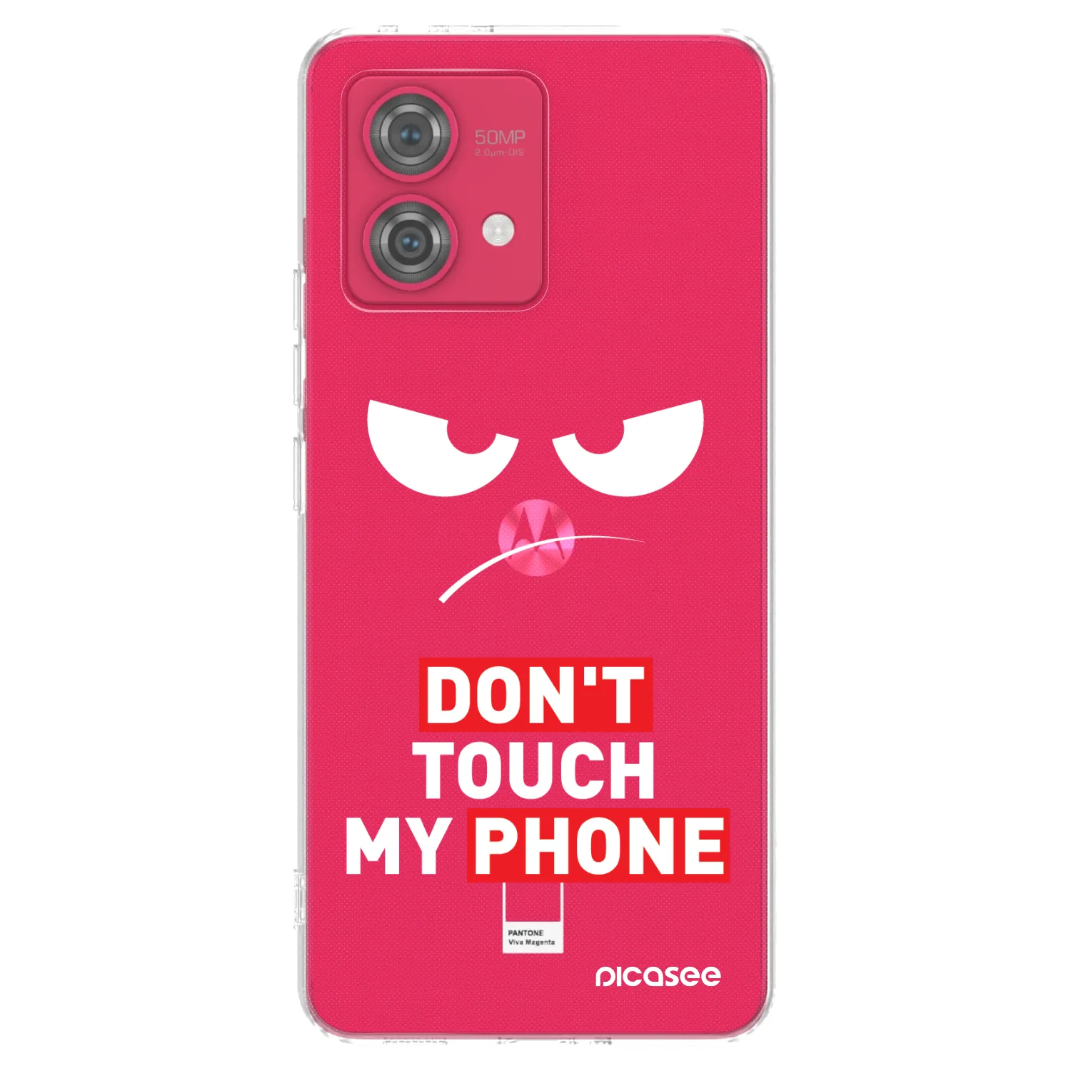 Picasee silikonový průhledný obal pro Motorola Moto G84 5G - Angry Eyes - Transparent