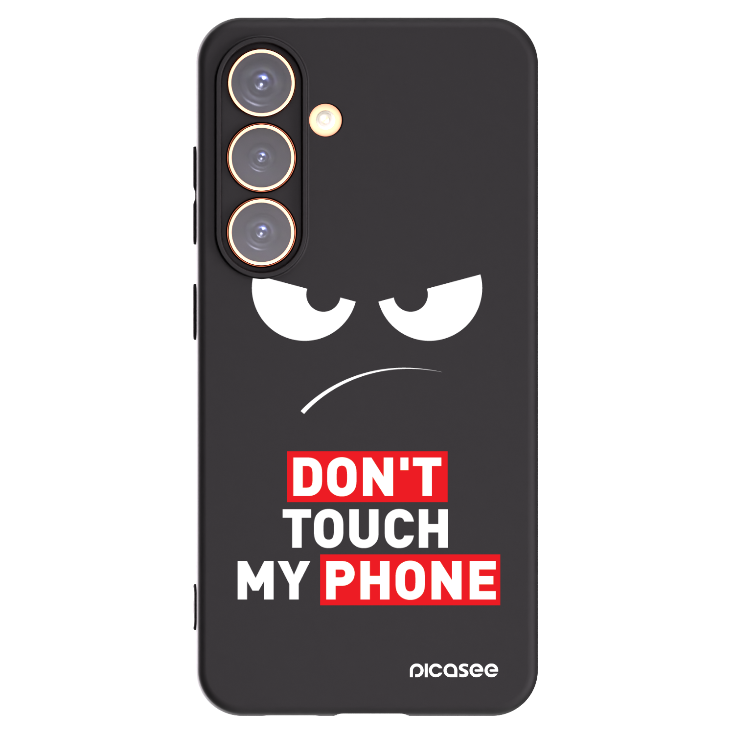 Picasee silikonový černý obal pro Samsung Galaxy S24 S921B 5G - Angry Eyes - Transparent