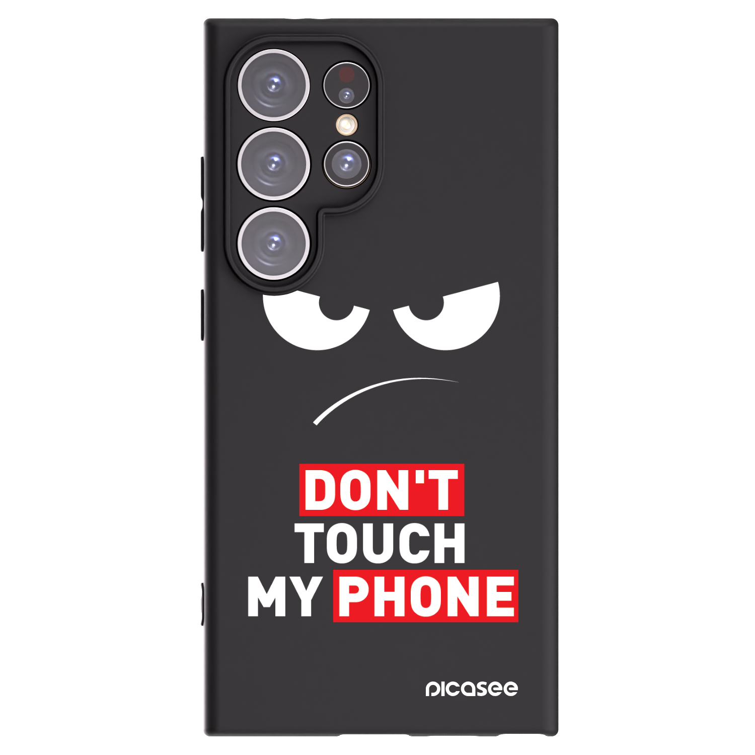 Picasee silikonový černý obal pro Samsung Galaxy S24 Ultra S928B 5G - Angry Eyes - Transparent