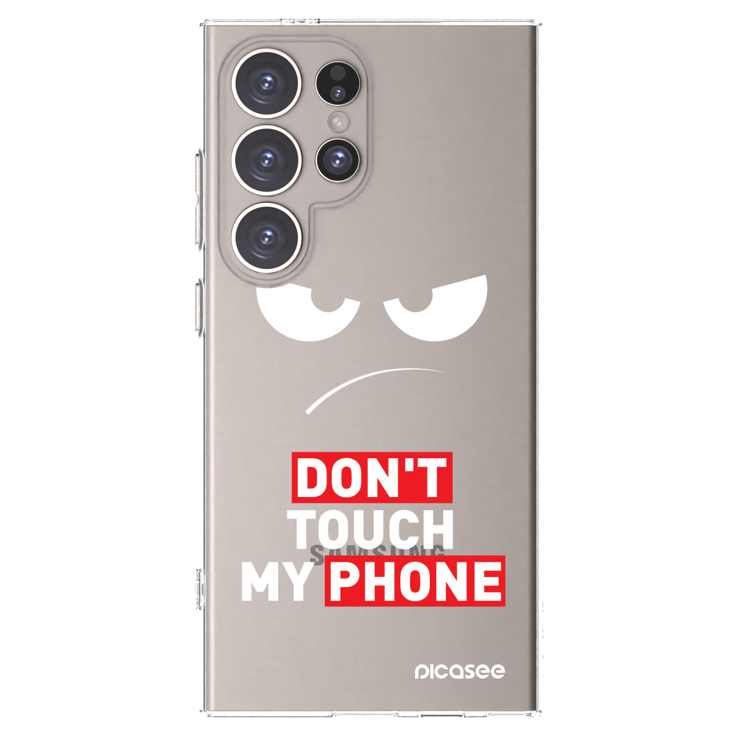 Picasee silikonový průhledný obal pro Samsung Galaxy S24 Ultra S928B 5G - Angry Eyes - Transparent