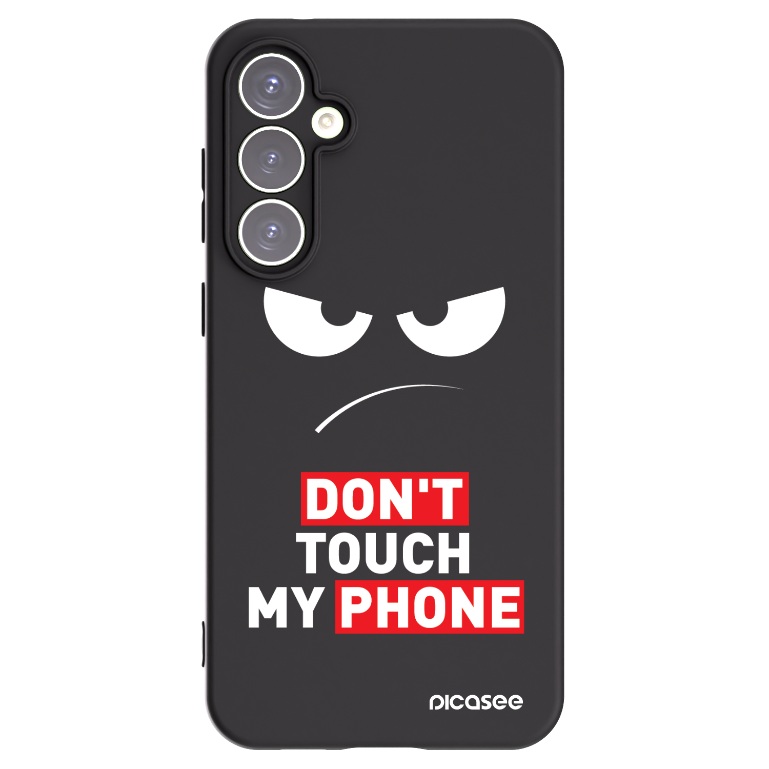 Picasee silikonový černý obal pro Samsung Galaxy S23 FE S711B - Angry Eyes - Transparent