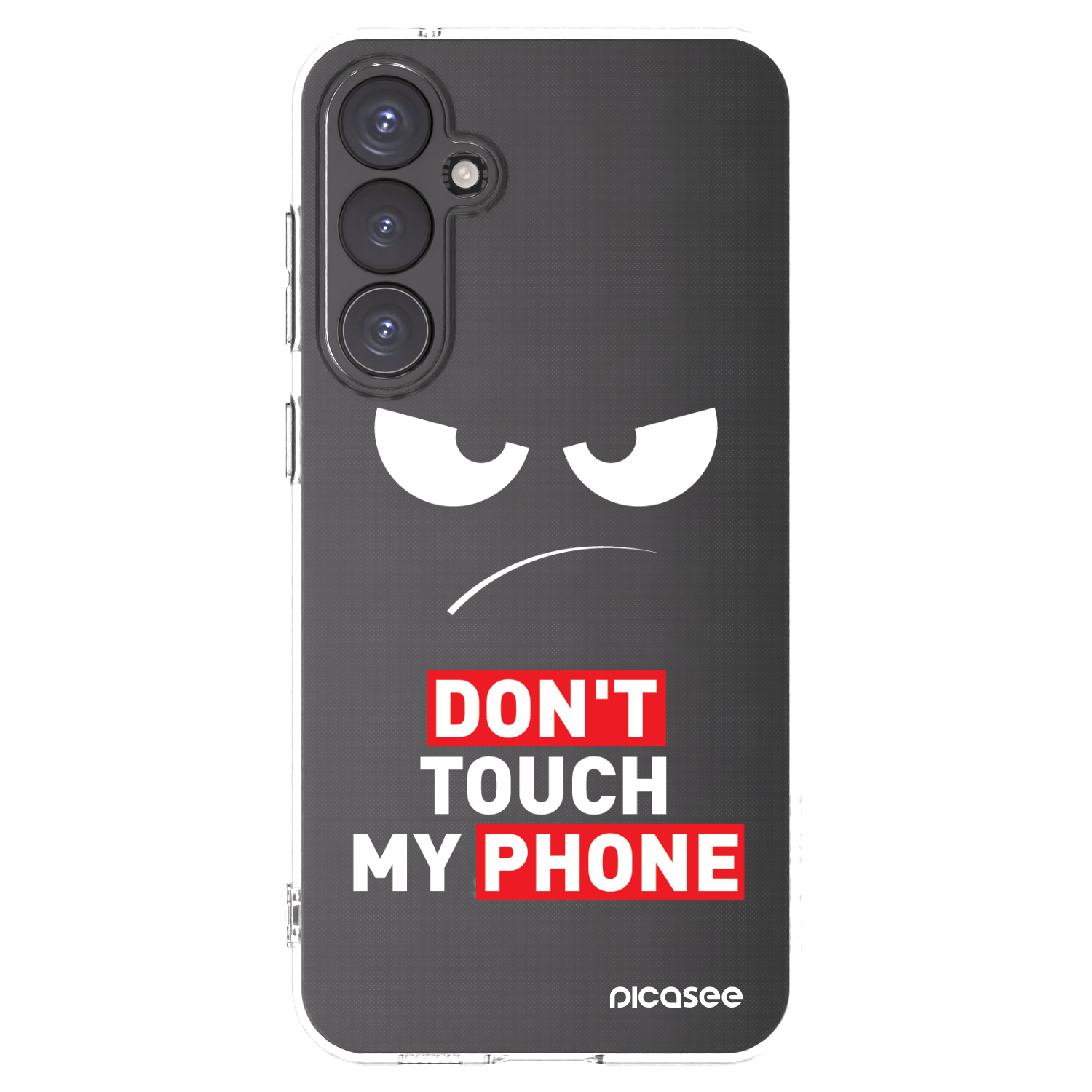 Picasee silikonový průhledný obal pro Samsung Galaxy S23 FE S711B - Angry Eyes - Transparent
