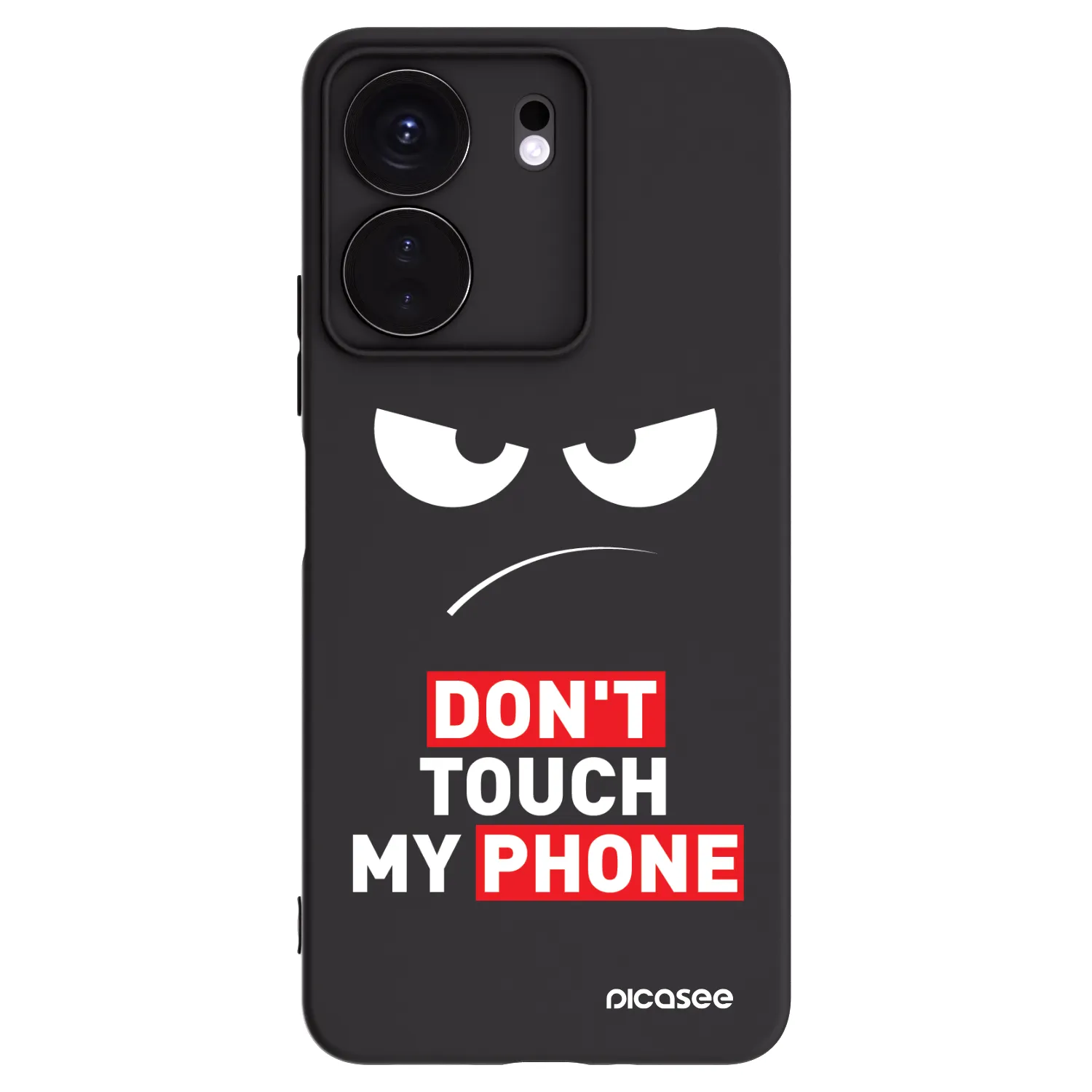 Picasee silikonový černý obal pro Xiaomi Redmi 13C 4G - Angry Eyes - Transparent