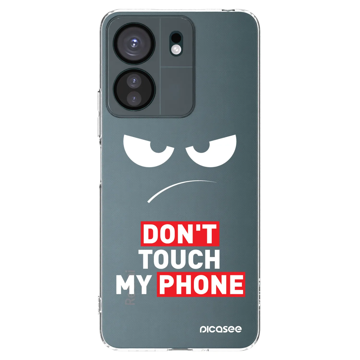 Picasee silikonový průhledný obal pro Xiaomi Redmi 13C 4G - Angry Eyes - Transparent