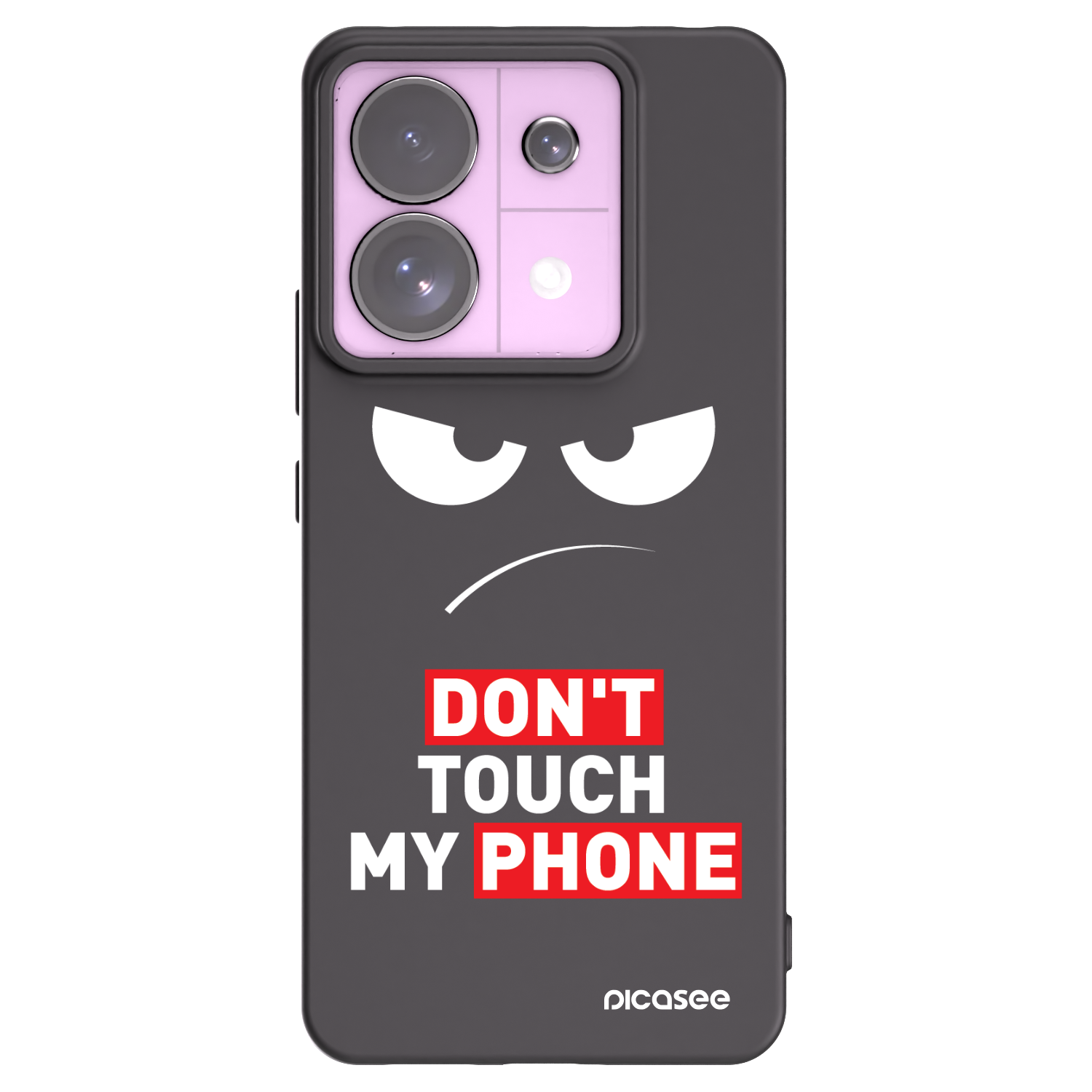 Picasee silikonový černý obal pro Xiaomi Redmi Note 13 Pro 5G - Angry Eyes - Transparent