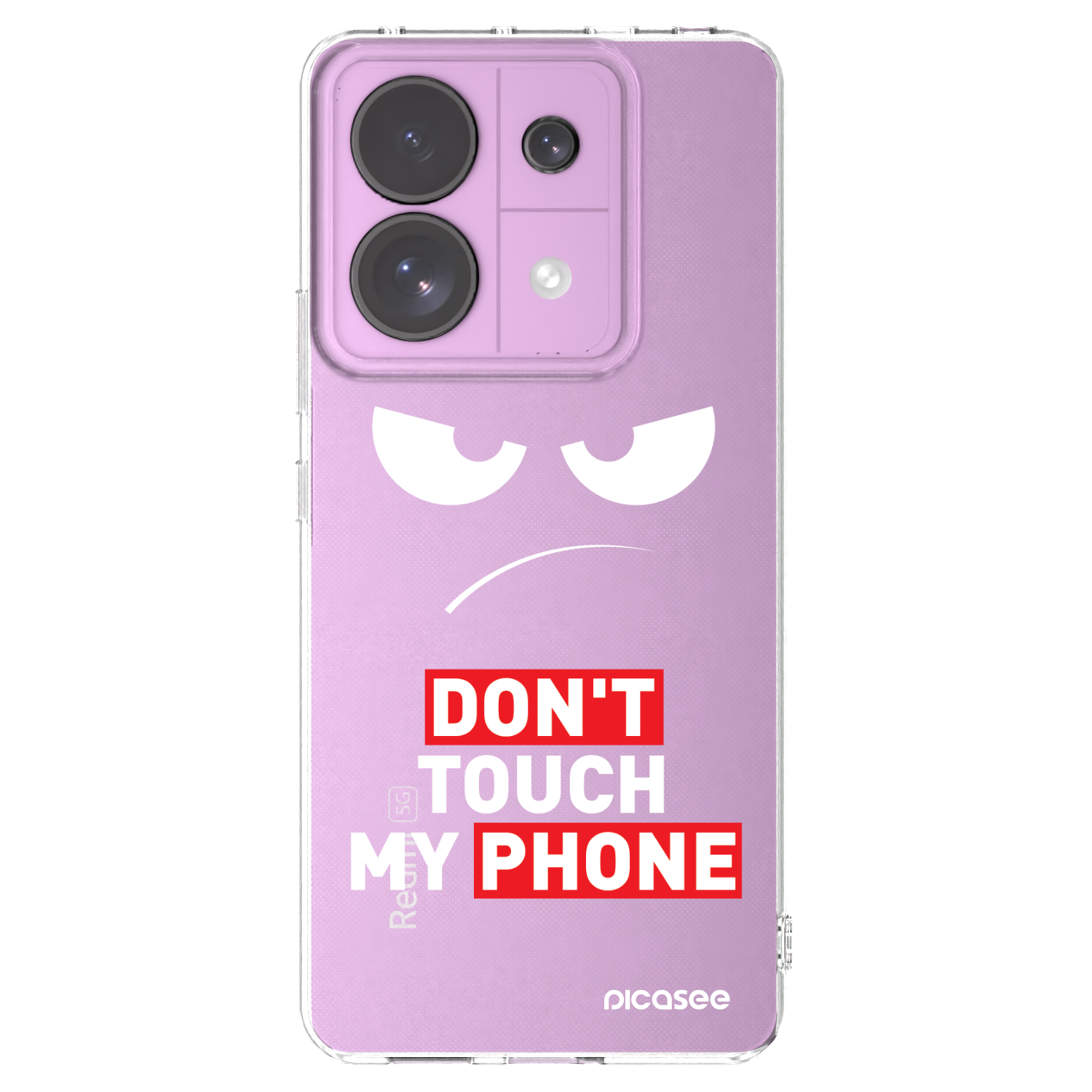 Picasee silikonový průhledný obal pro Xiaomi Redmi Note 13 Pro 5G - Angry Eyes - Transparent