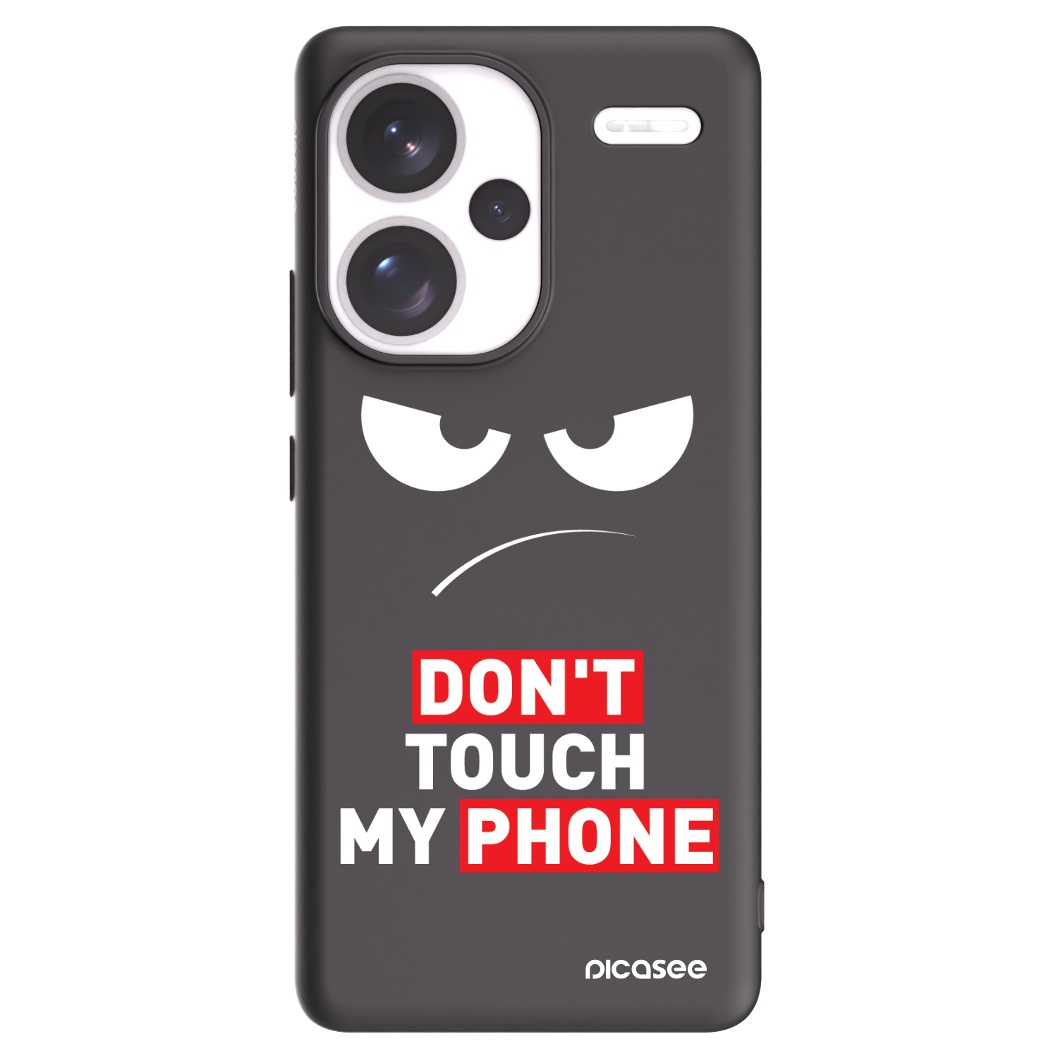 Picasee silikonový černý obal pro Xiaomi Redmi Note 13 Pro+ 5G - Angry Eyes - Transparent