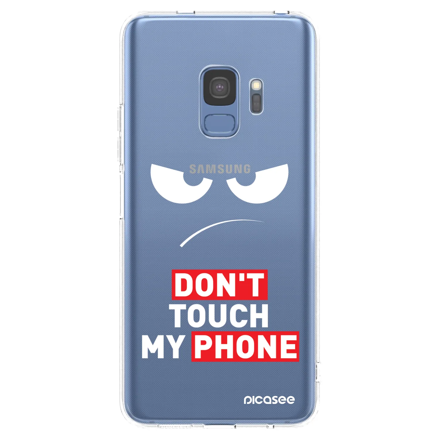 Picasee silikonový průhledný obal pro Samsung Galaxy S9 G960F - Angry Eyes - Transparent