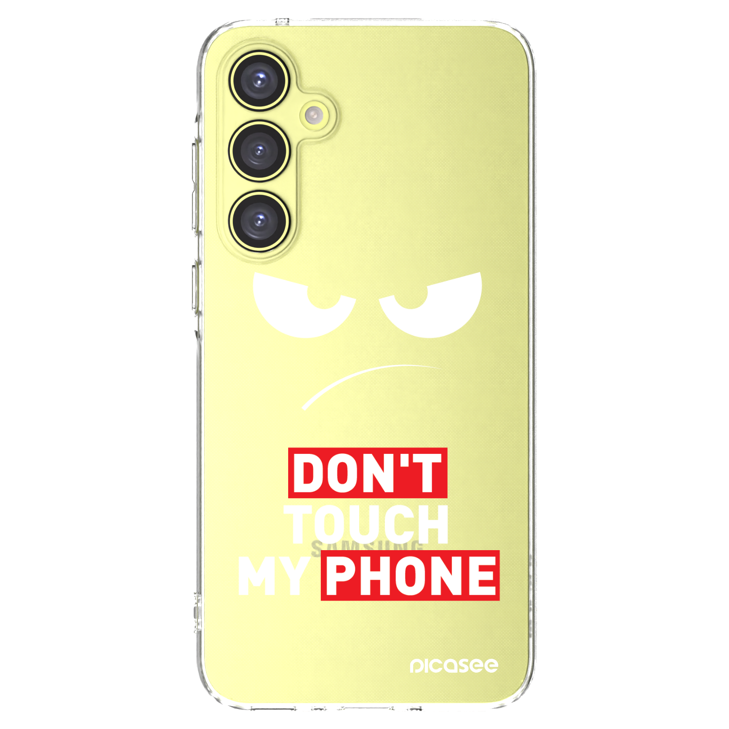 Picasee silikonový průhledný obal pro Samsung Galaxy A35 5G A356B - Angry Eyes - Transparent