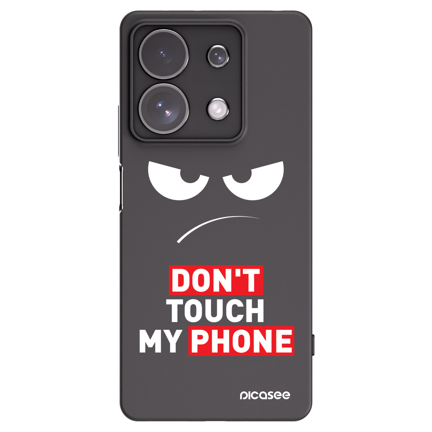 Picasee silikonový černý obal pro Xiaomi Redmi Note 13 Pro 4G - Angry Eyes - Transparent