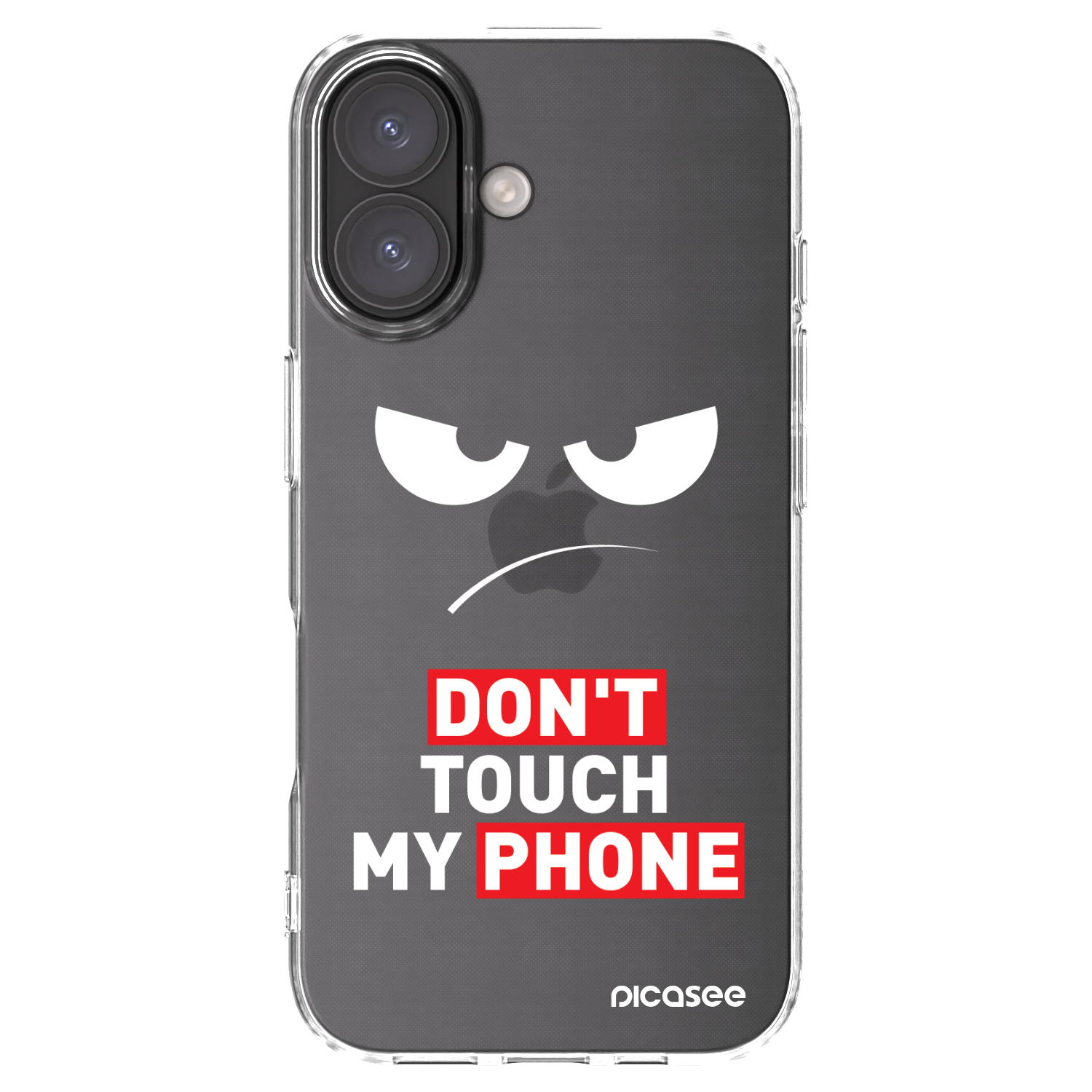 Picasee silikonový průhledný obal pro Apple iPhone 16 - Angry Eyes - Transparent