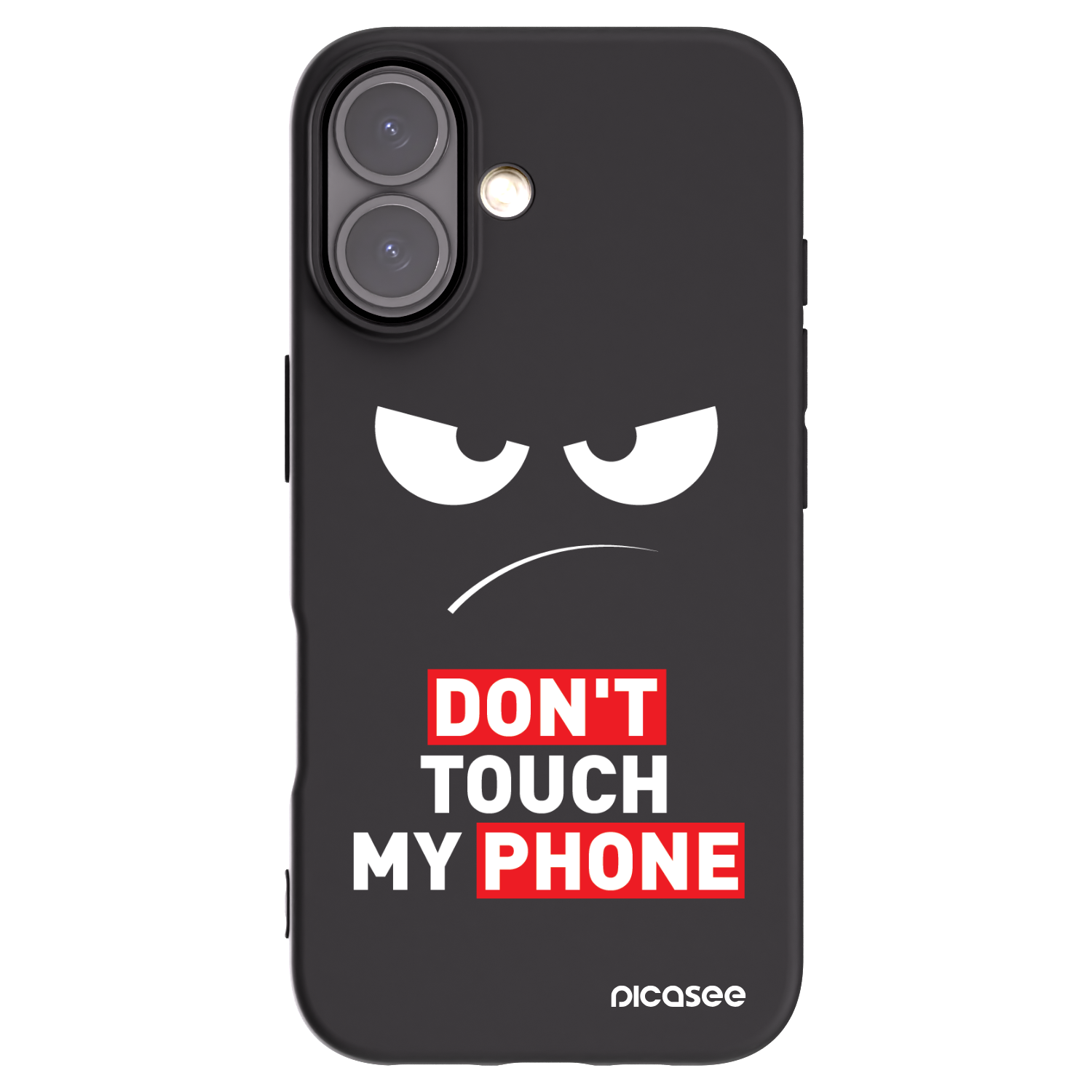 Picasee silikonový černý obal pro Apple iPhone 16 - Angry Eyes - Transparent