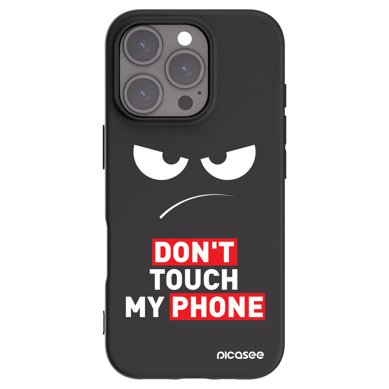Picasee silikonový černý obal pro Apple iPhone 16 Pro - Angry Eyes - Transparent