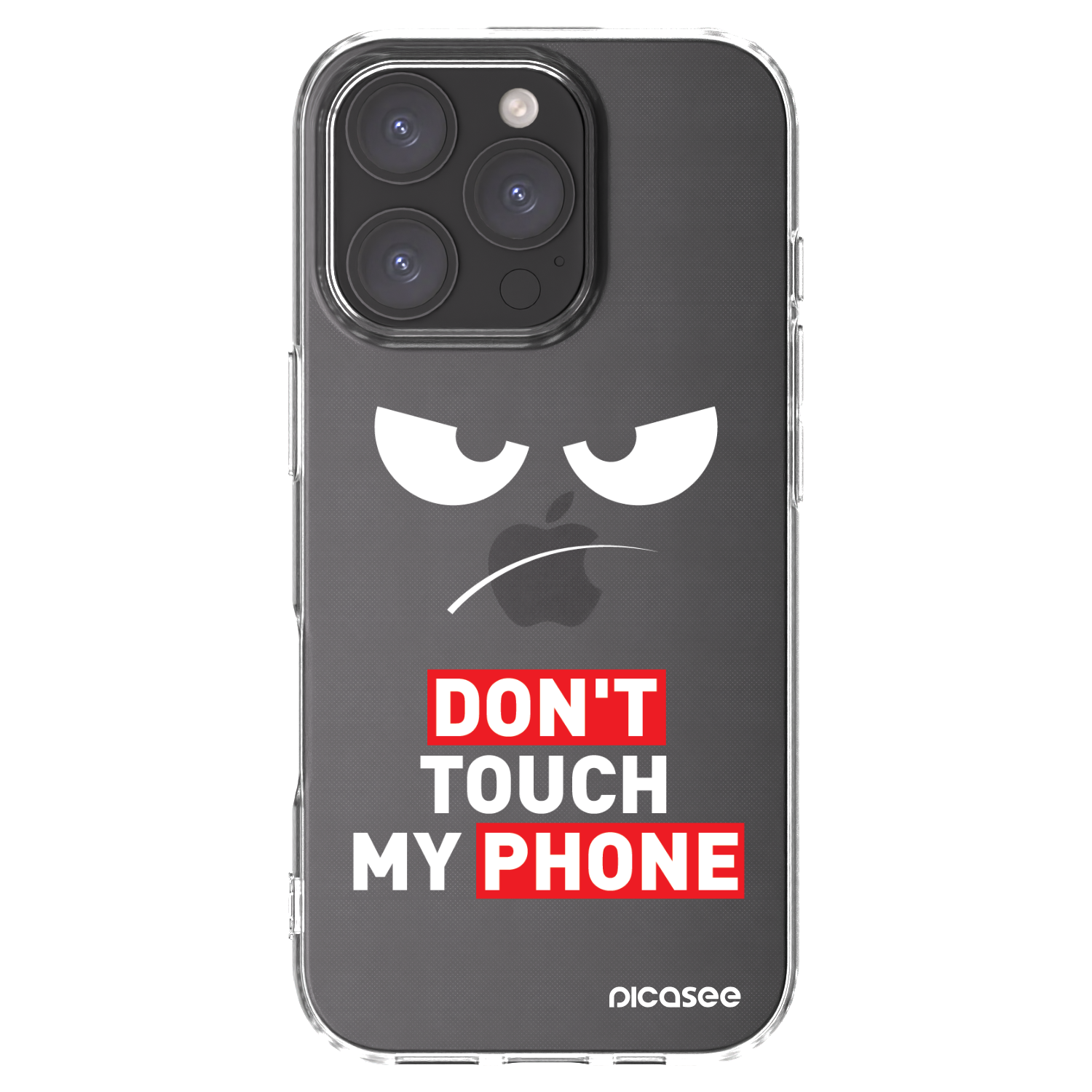 Picasee silikonový průhledný obal pro Apple iPhone 16 Pro - Angry Eyes - Transparent