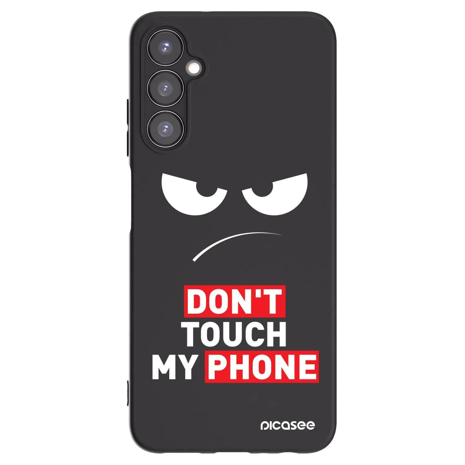 Picasee silikonový černý obal pro Samsung Galaxy A05s A057G - Angry Eyes - Transparent