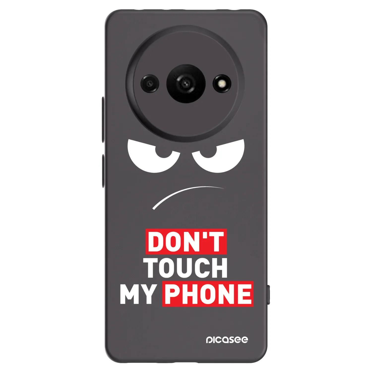 Picasee silikonový černý obal pro Xiaomi Redmi A3 - Angry Eyes - Transparent