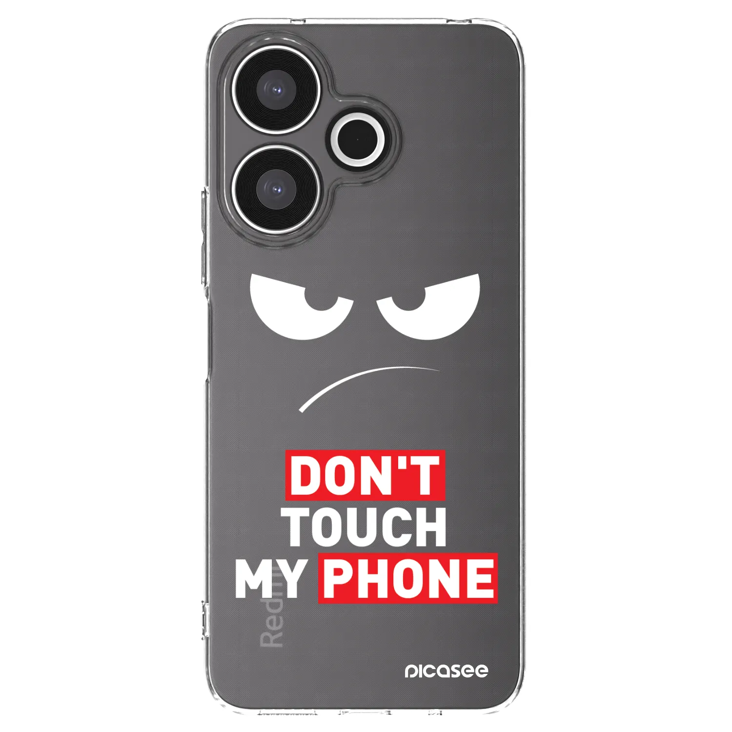 Picasee silikonový průhledný obal pro Xiaomi Redmi 13 4G - Angry Eyes - Transparent